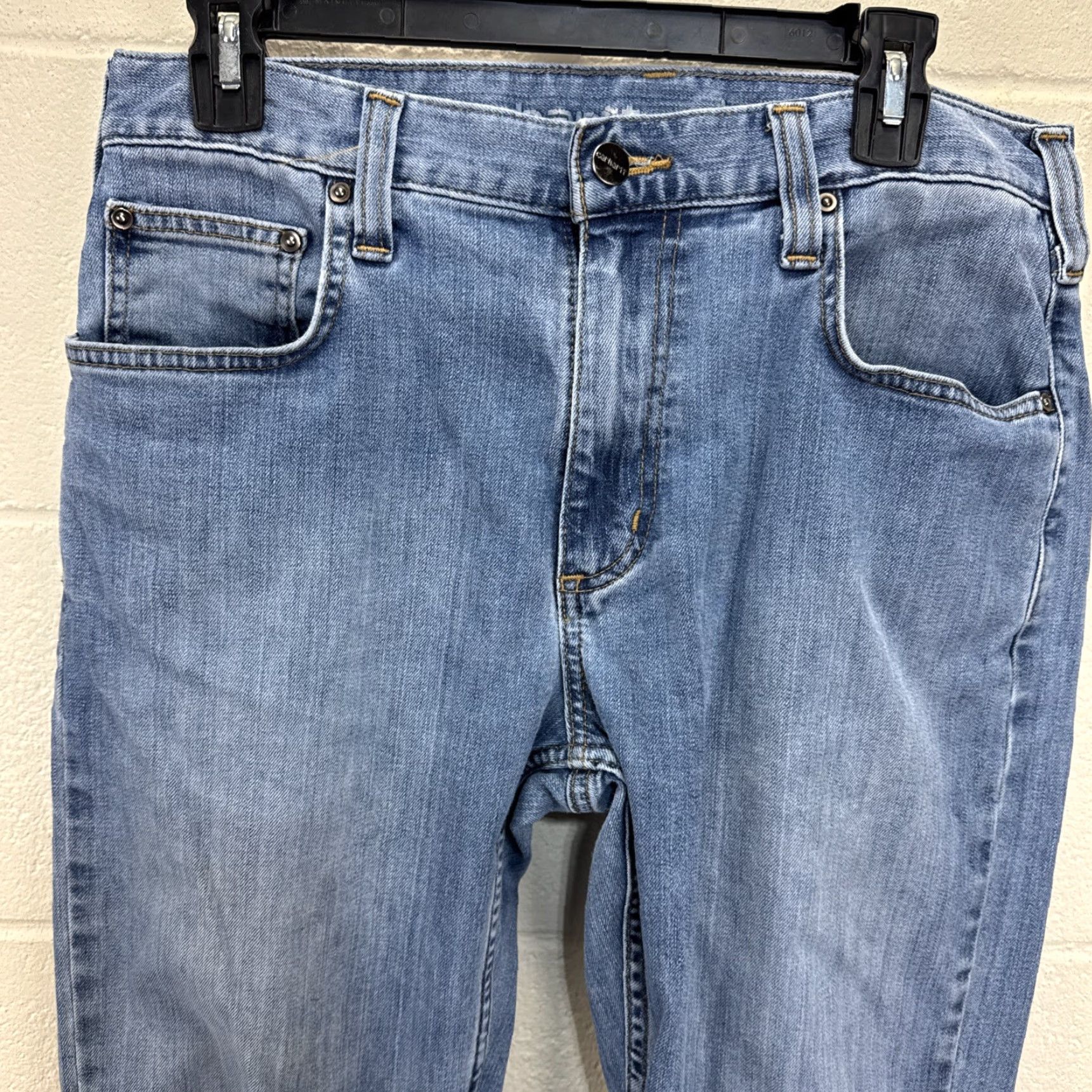 Carhartt Carhartt Jeans Men’s 31x34 Blue Denim Relaxed Fit Stretch Workwear 102804-964 Size US 31 - 4 Thumbnail