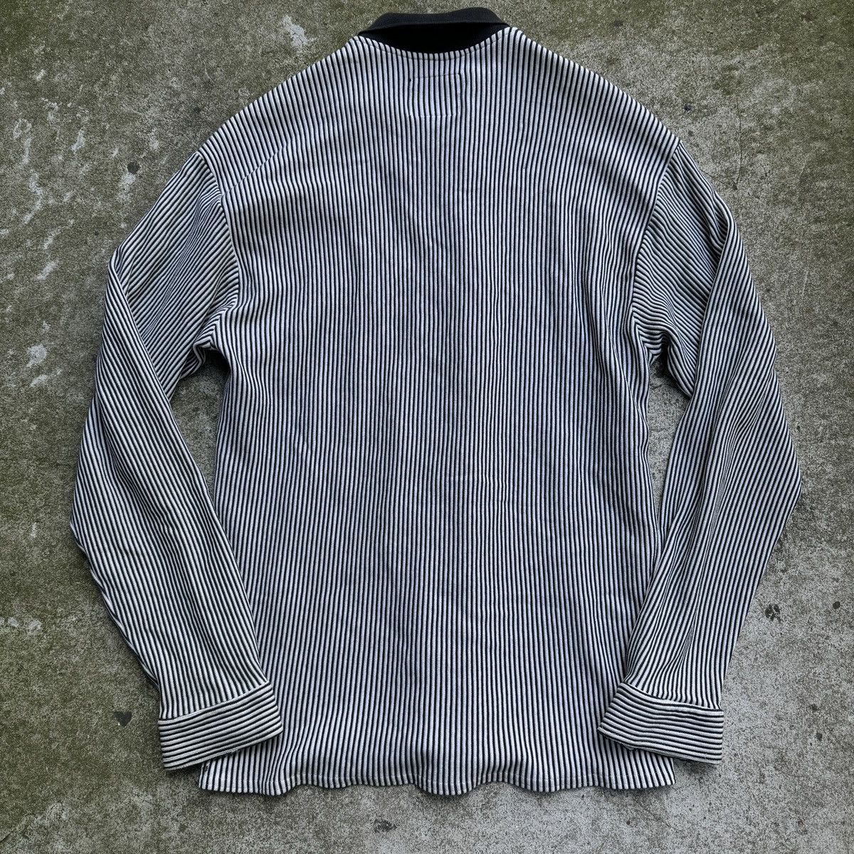 Vintage Thrashed Faded Distressed White Black Zip Shirt ERD Grunge Size US XL / EU 56 / 4 - 6 Thumbnail