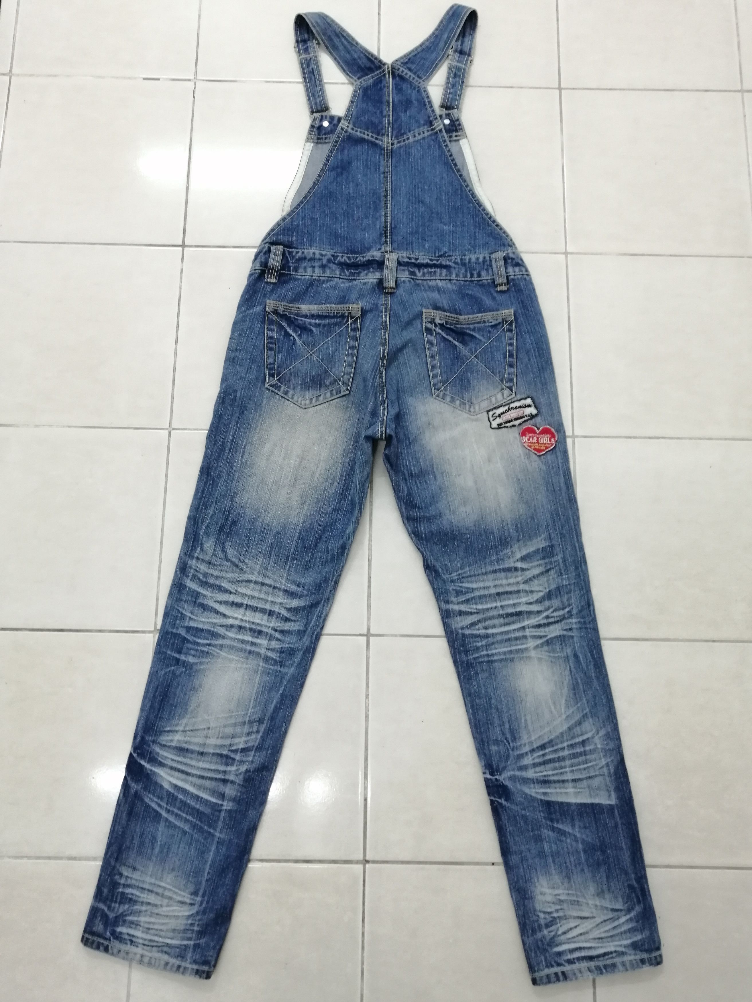 Japanese Brand Bluntly Japanese Overall Patch Denim Size US 33 - 11 Thumbnail