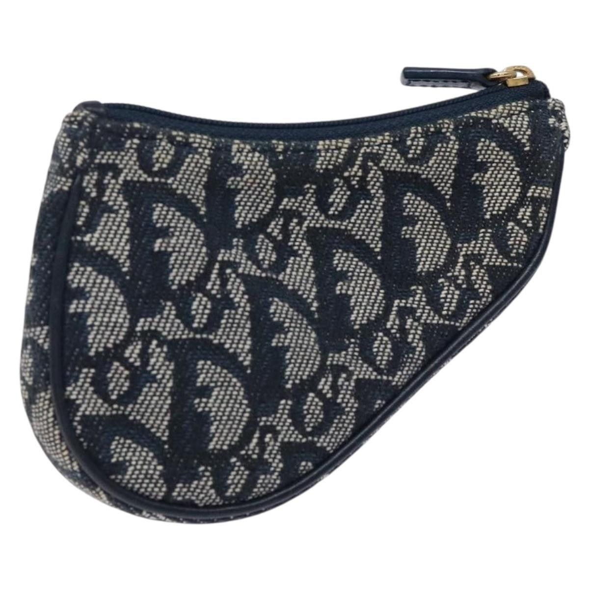 Dior Christian Dior Vintage Saddle Zip Coin Purse Diorissimo Canvas Size ONE SIZE - 1 Thumbnail