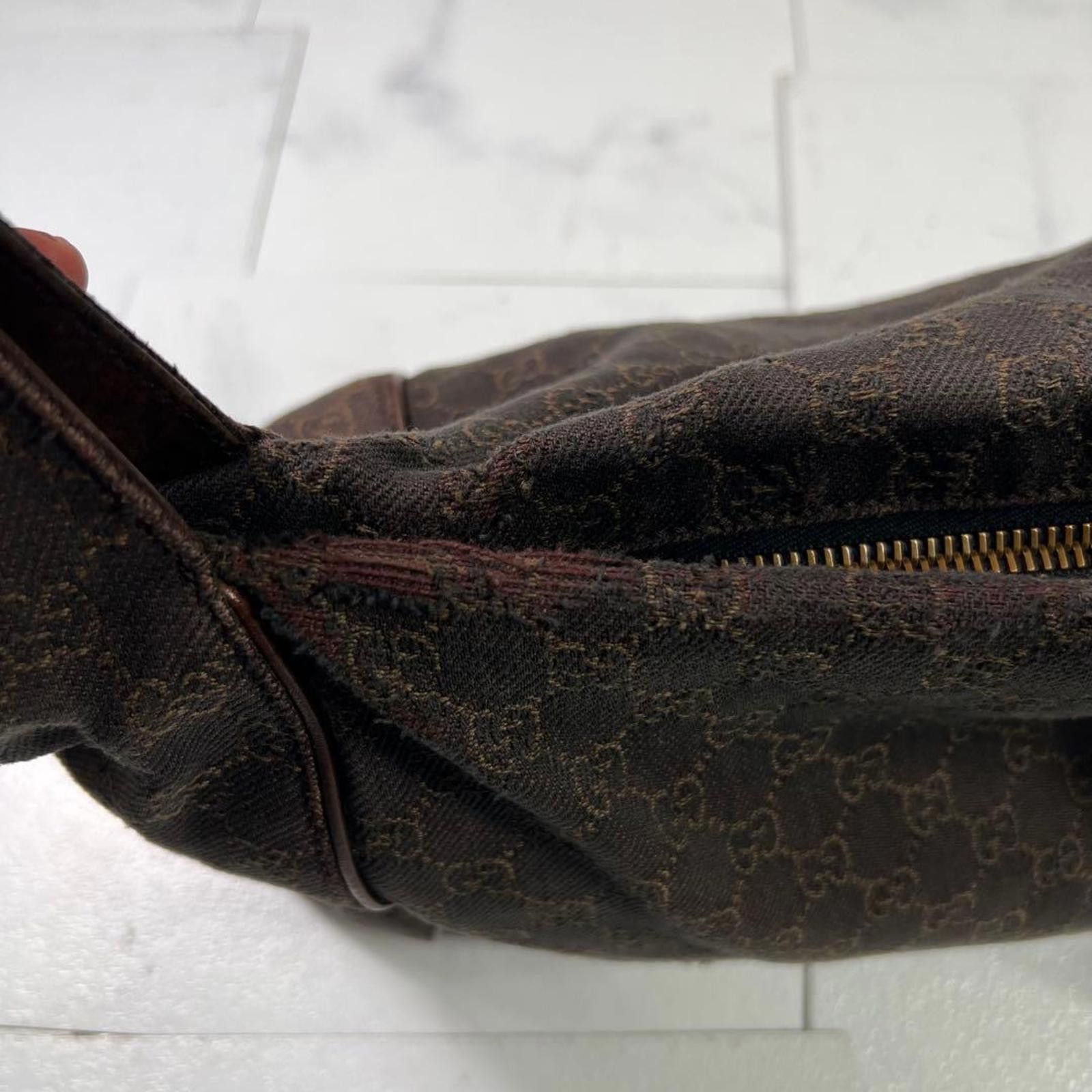 Gucci Gucci - Brown Monogram Canvas Shoulder Bag Size ONE SIZE - 9 Thumbnail