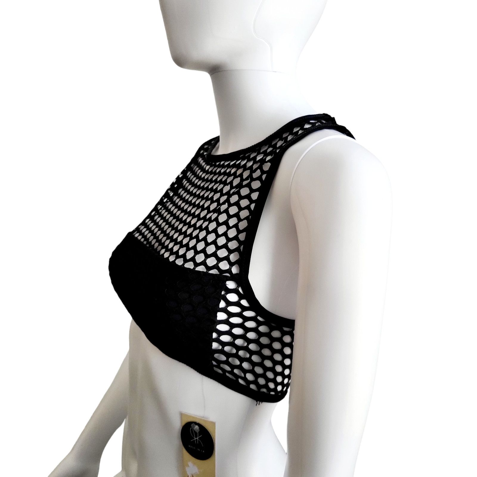 Other NWT RISK Seaside Top Y2K Fishnet Mesh Tankini Pullover MD Size M / US 6-8 / IT 42-44 - 8 Thumbnail
