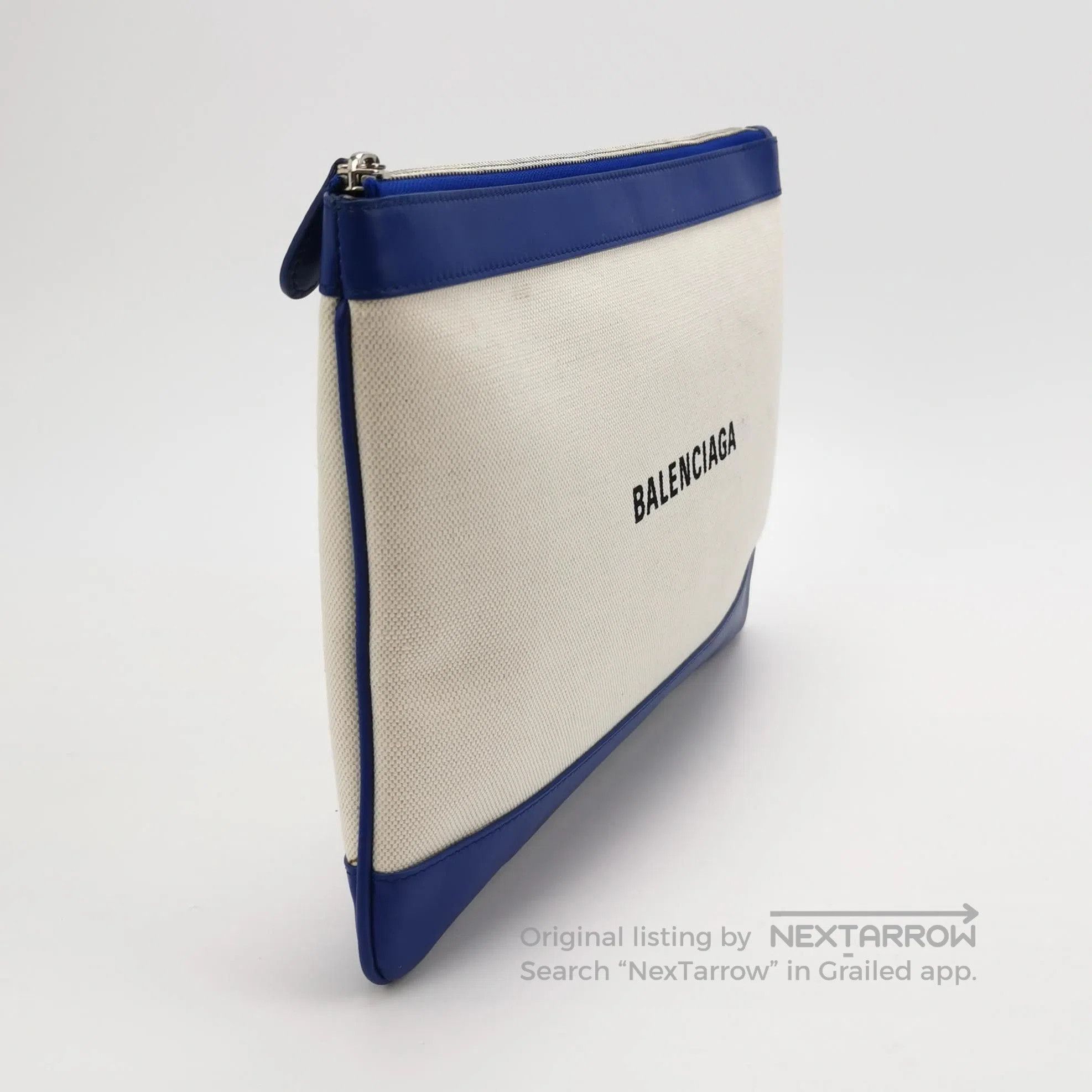 Balenciaga Balenciaga Colorblock Logo Canvas Leather Clutch. Size ONE SIZE - 1 Thumbnail