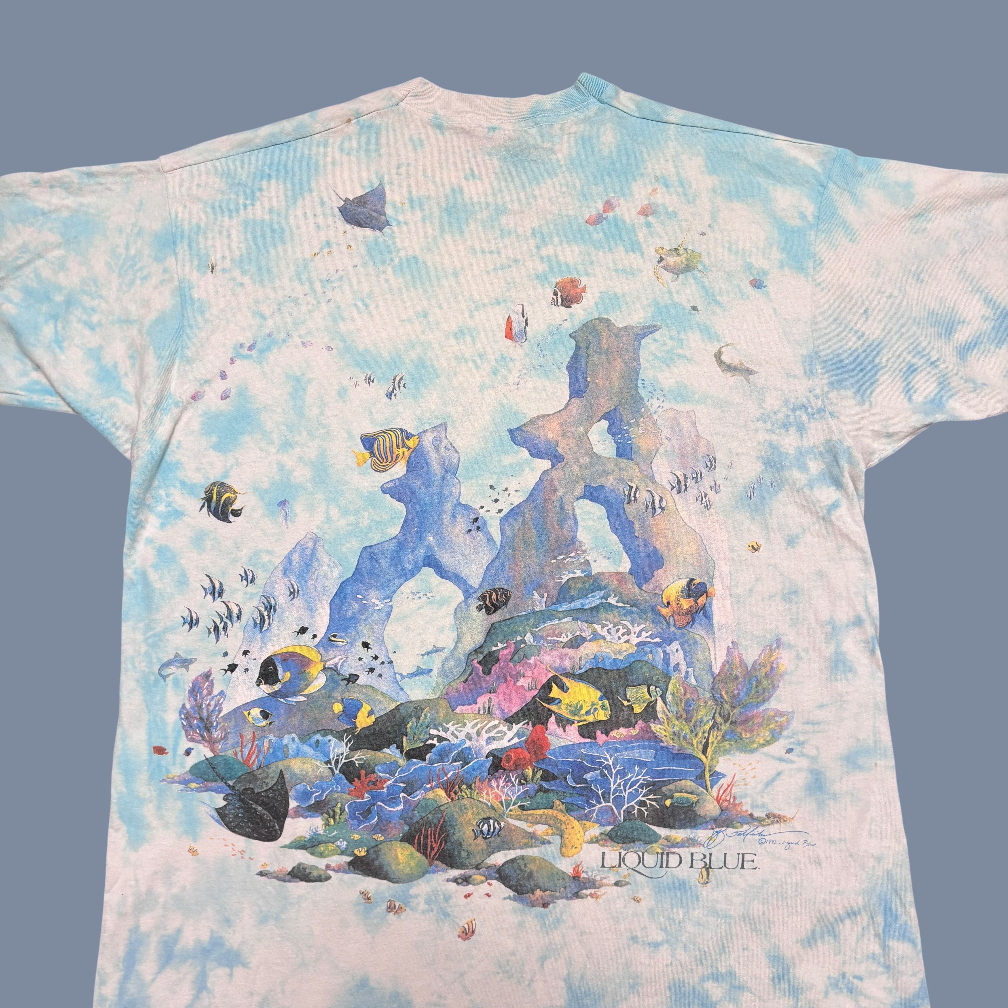 Liquid Blue Vintage Liquid Blue Shirt 90s Single Stitch All Over Print Size US XL / EU 56 / 4 - 12 Thumbnail