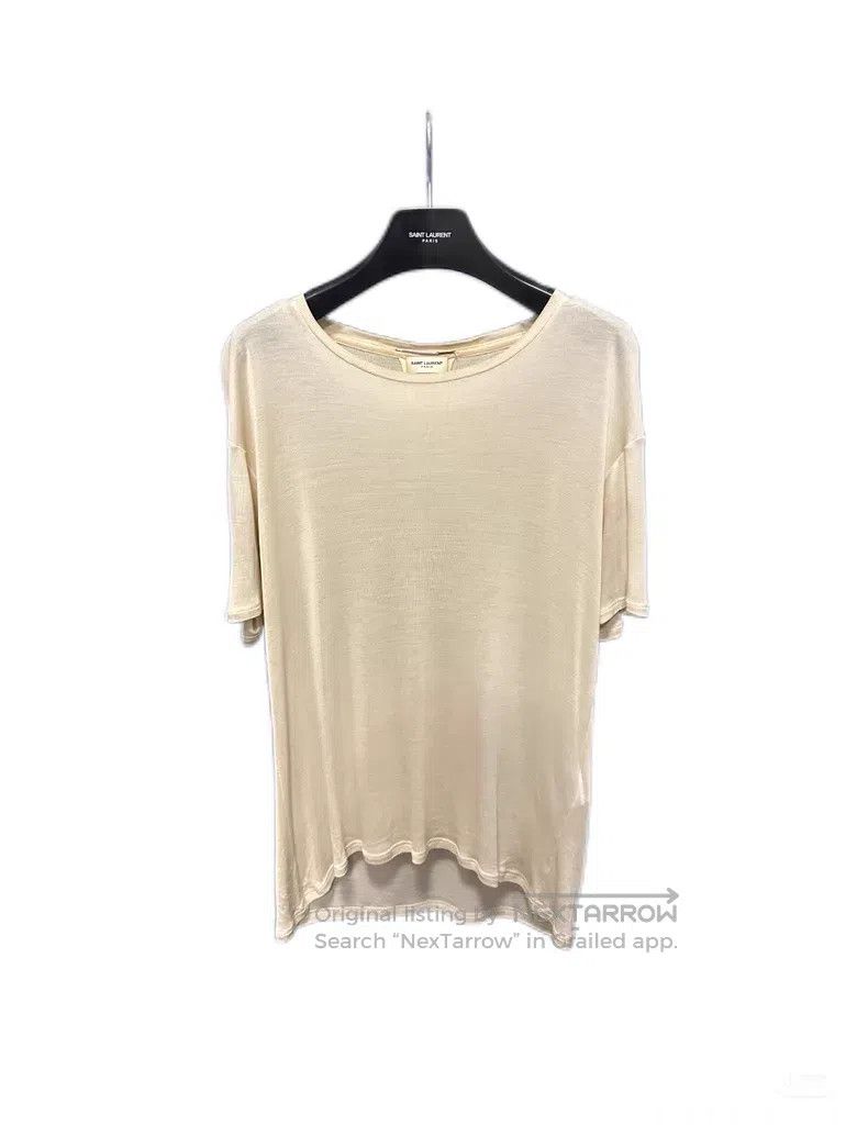 Saint Laurent Paris Saint Laurent Paris White Silk Short Sleeve i Size US L / EU 52-54 / 3 - 1 Thumbnail