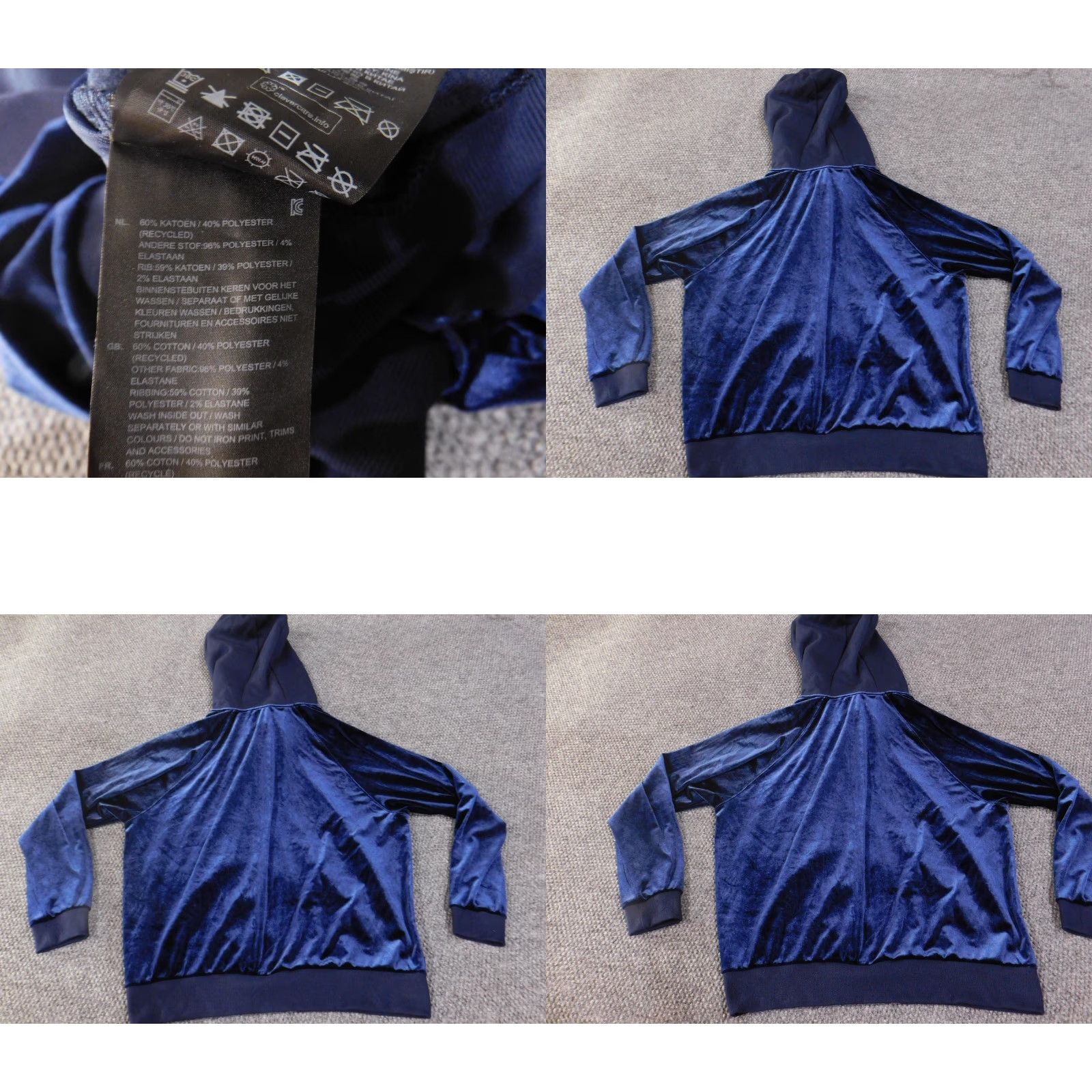 Vintage G-Star RAW Hoodie Womens Large Sarho Blue Kikko Zip Sweat Sherland Velvet Jacket Size L / US 10 / IT 46 - 9 Thumbnail
