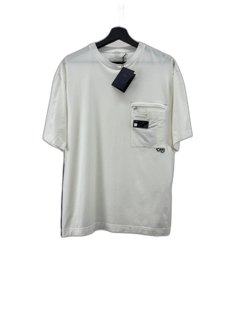Prada Prada White Logo Short Sleeve TShirt -2505 Size US L / EU 52-54 / 3 - 1 Thumbnail