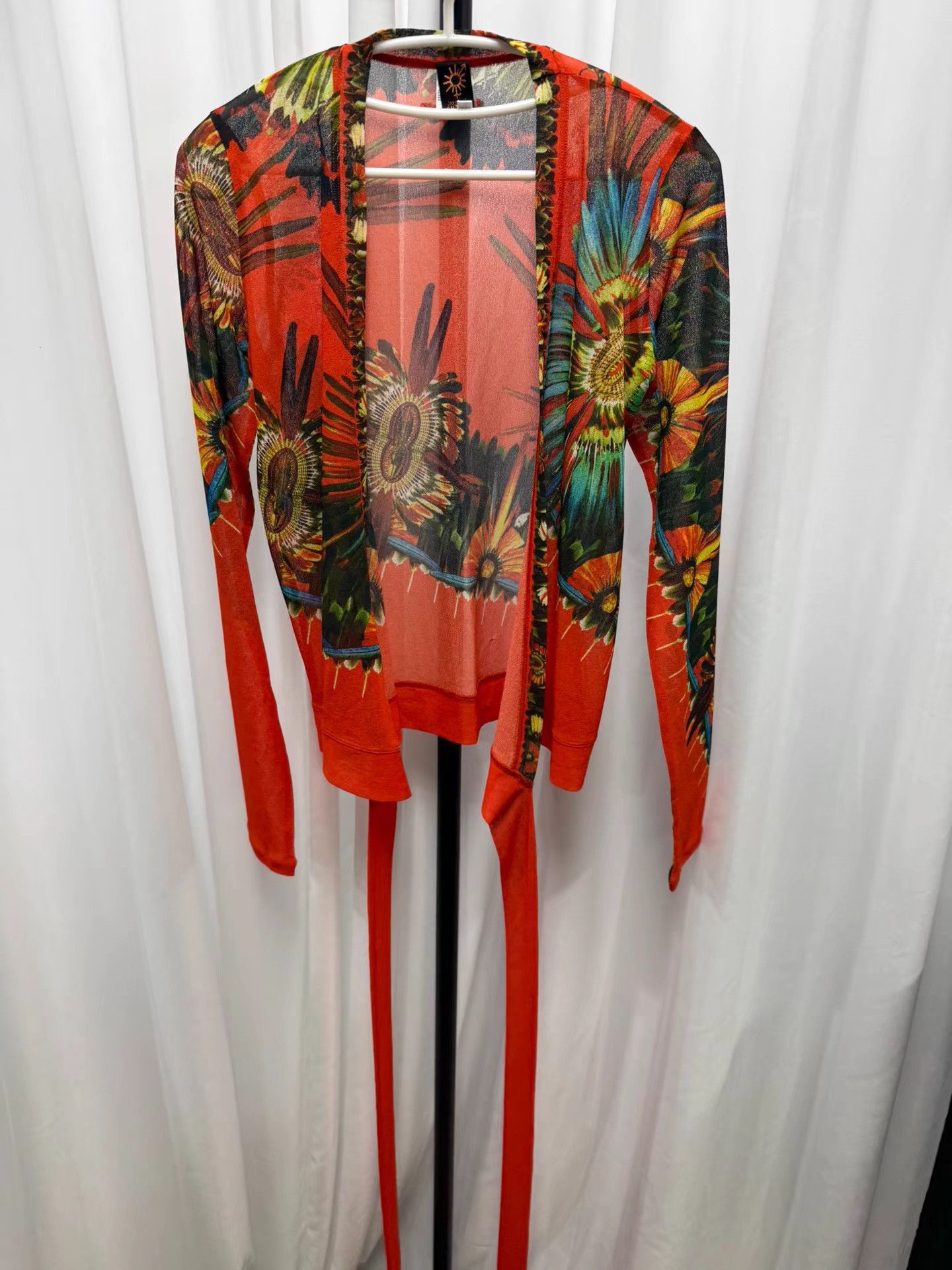 Jean Paul Gaultier Jean Paul Gaultier Mesh Tie-Front Cardigan K20 Size S / US 4 / IT 40 - 8 Thumbnail