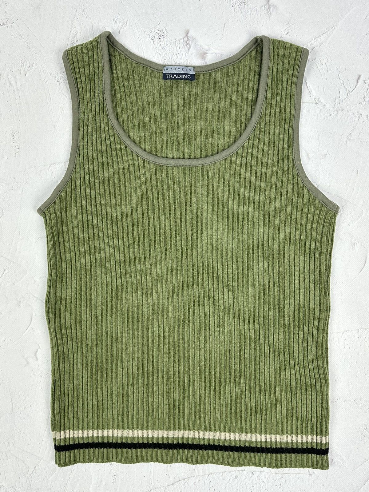Japanese Brand × Vintage Vintage Ribbed Khaki Top Size M / US 6-8 / IT 42-44 - 1 Thumbnail