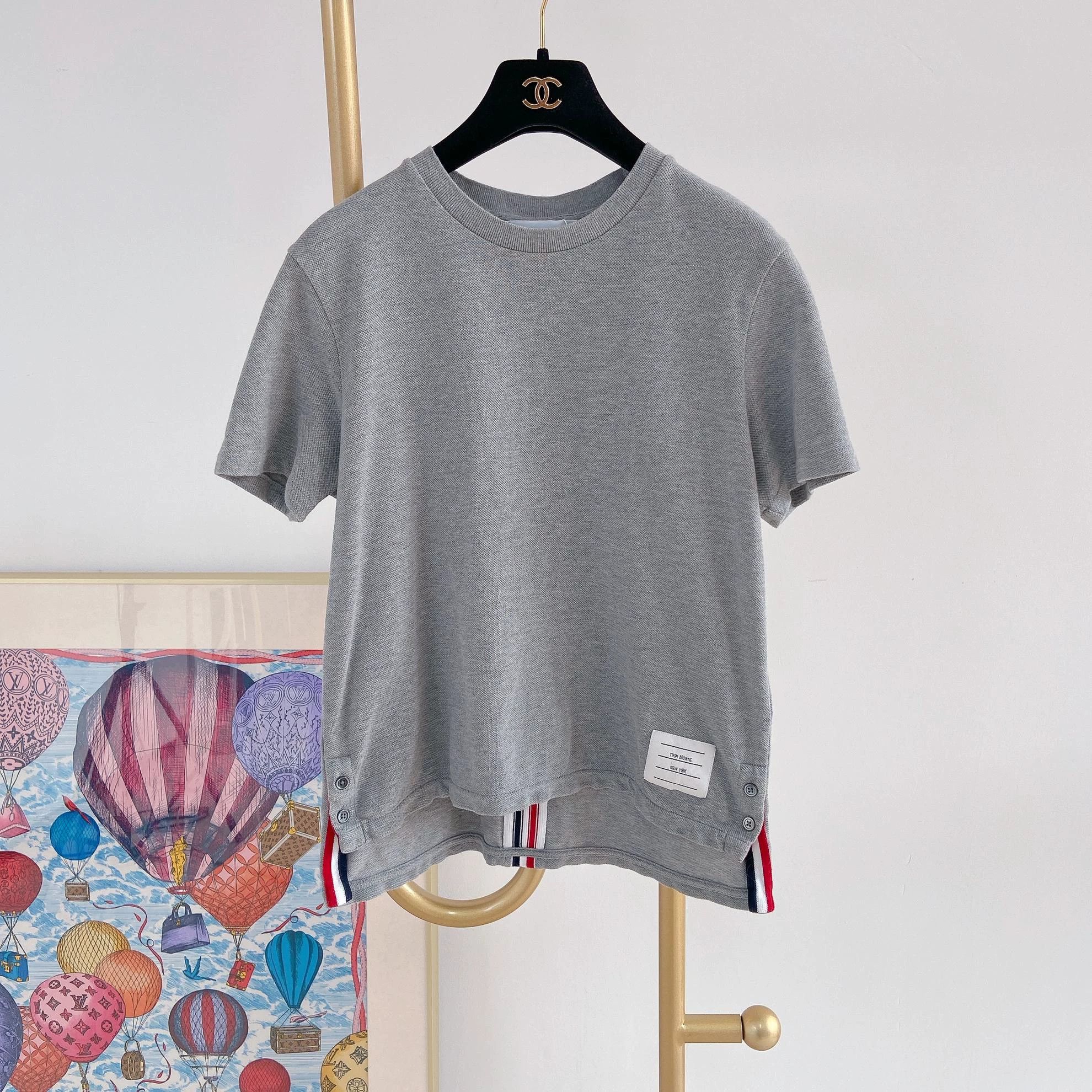 Thom Browne ThomBrowne Gray Tee 44 Size US S / EU 44-46 / 1 - 1 Thumbnail