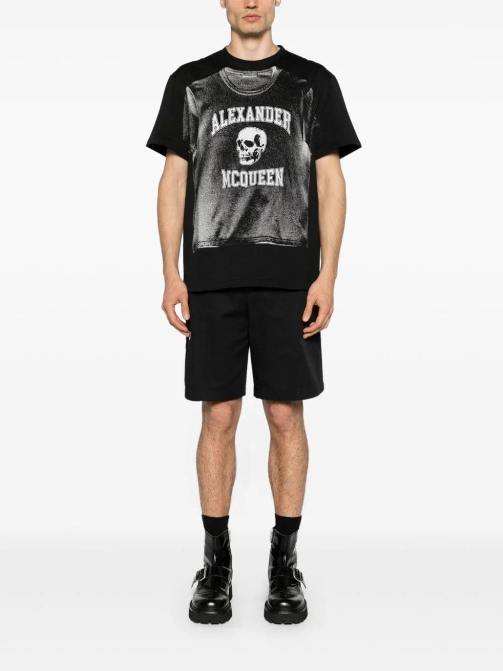 Alexander McQueen o1srvl11e0226 Trompe-L'œil Varsity T-Shirt In Black Size US XL / EU 56 / 4 - 2 Thumbnail