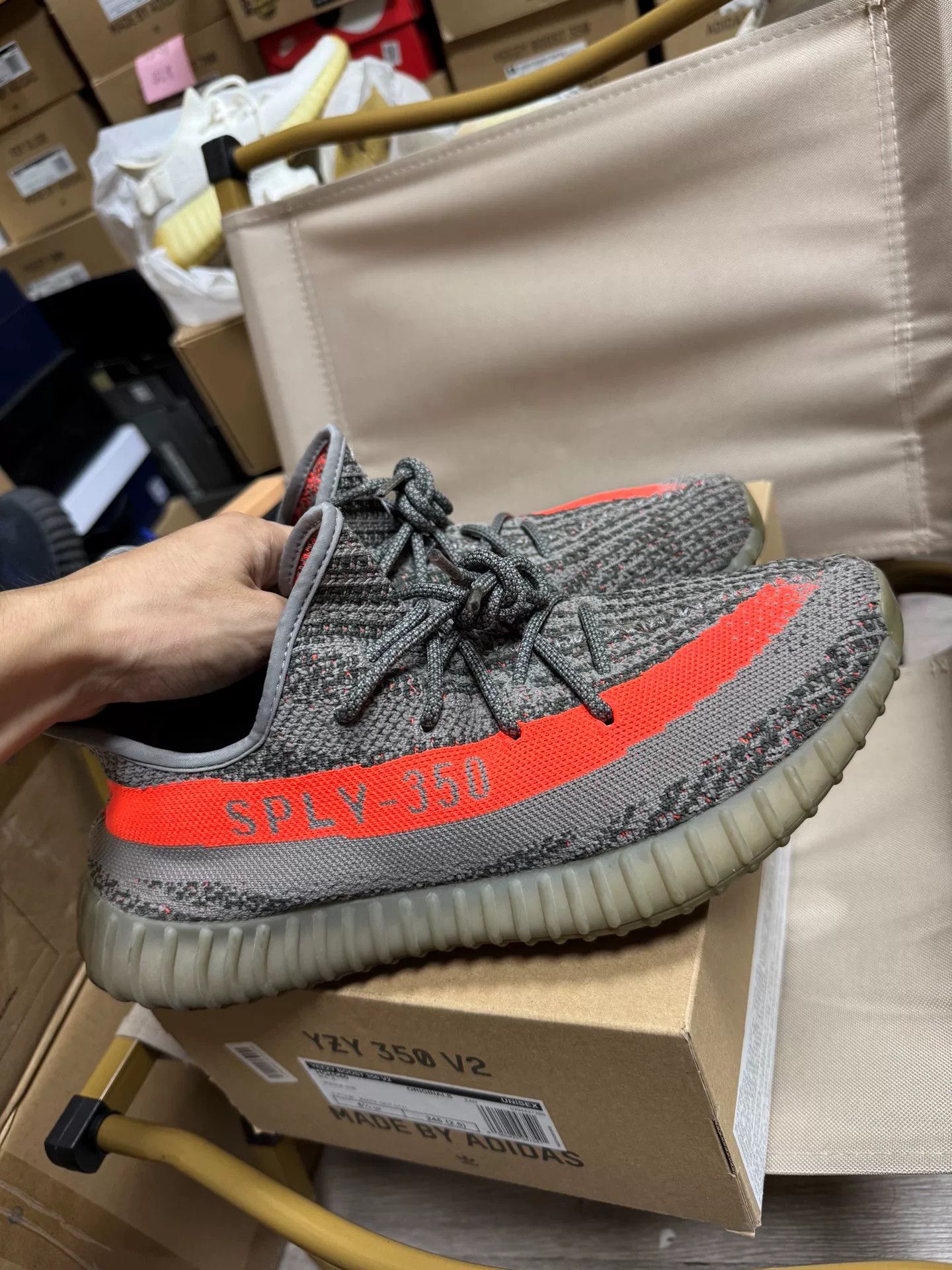 Adidas Adidas YEEZY350 Gray Lowtop Sneakers 10.5 Men Size US 10.5 / EU 43-44 - 1 Thumbnail