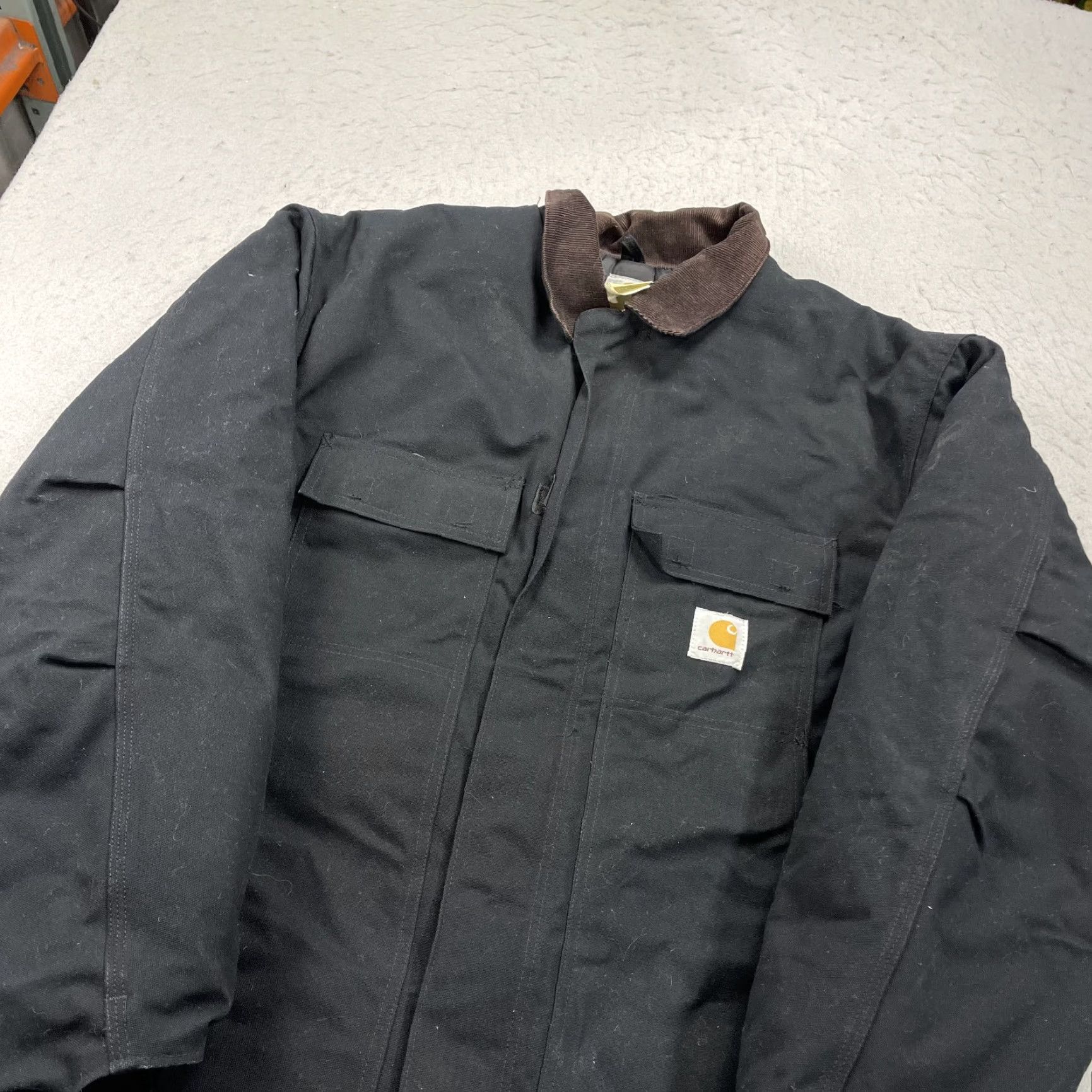 Carhartt VINTAGE Carhartt Jacket Mens 50 Black C03 Duck Traditional Coat Heavyworkwear Quilted Lined Logo USA 1990s Mens Size US M / EU 48-50 / 2 - 4 Thumbnail