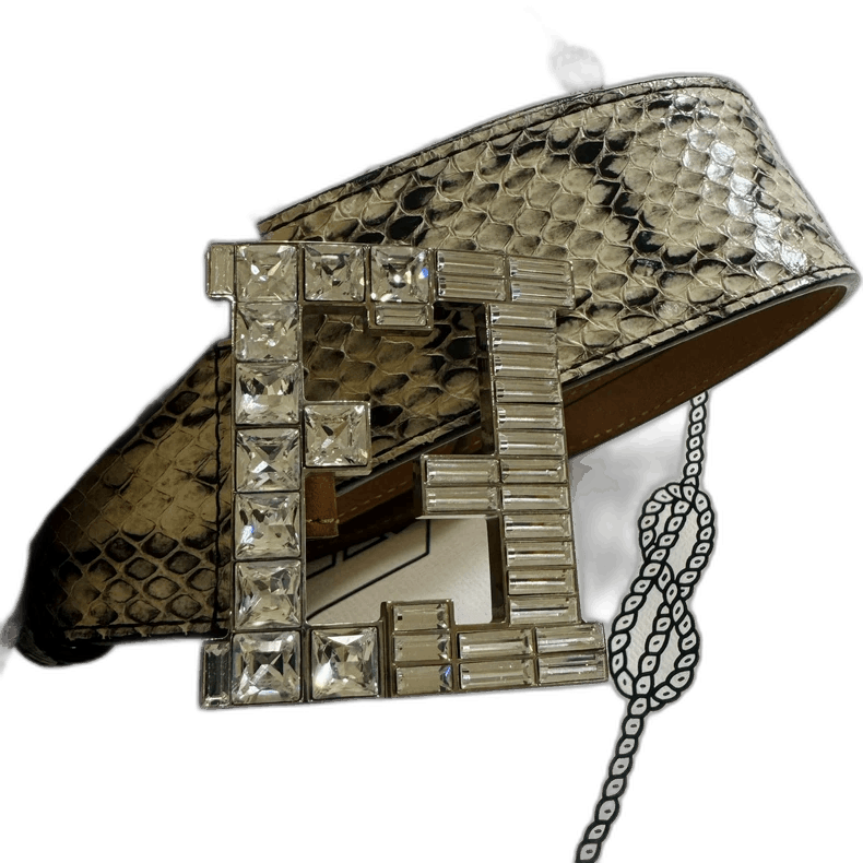 Fendi Fendi Limited Edition Crystal Python Belt Size ONE SIZE - 1 Thumbnail