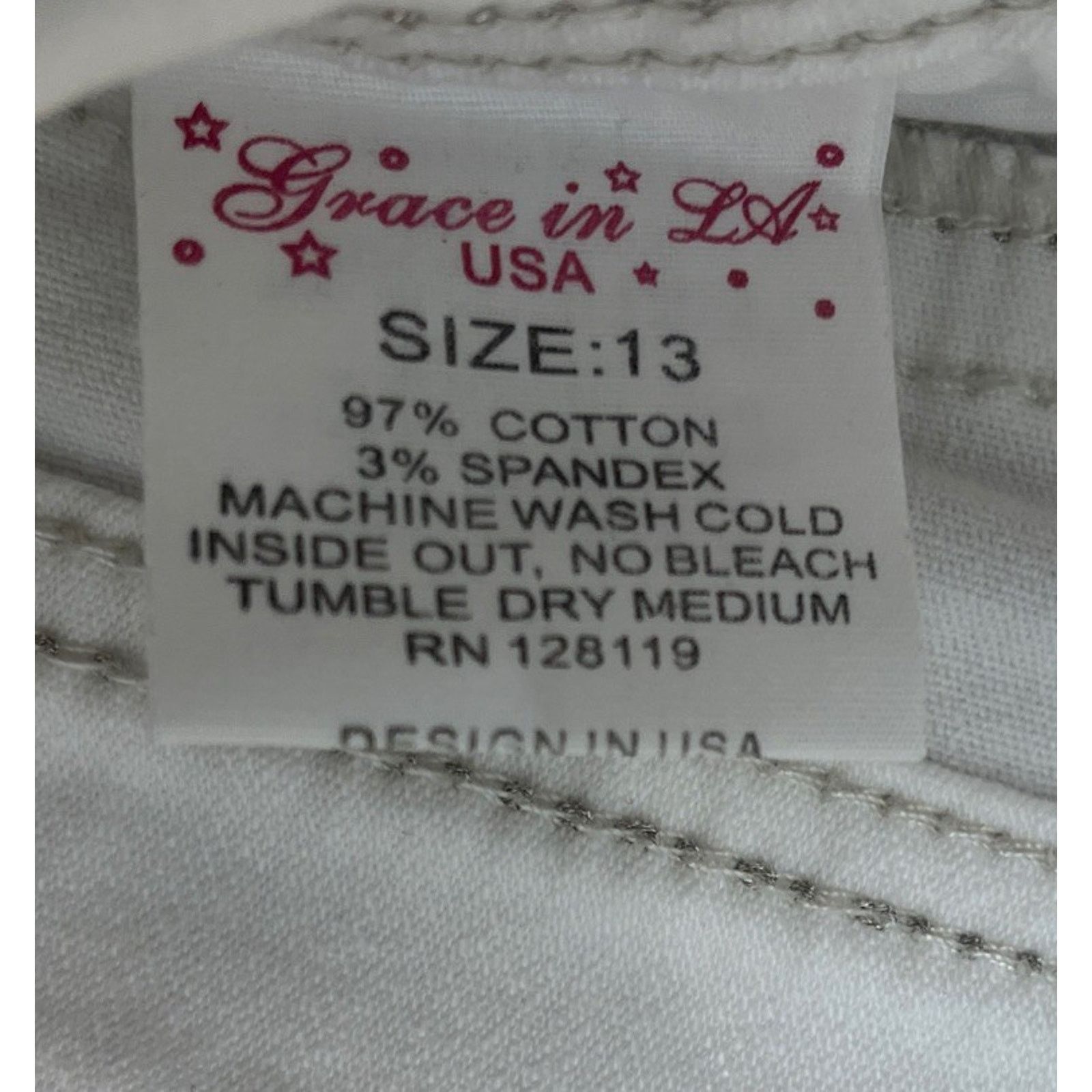 Grace in LA GRACE In LA-Straight Jeans Rhinestones Women's Sz 13 Size 36" / US 14 / IT 50 - 6 Thumbnail