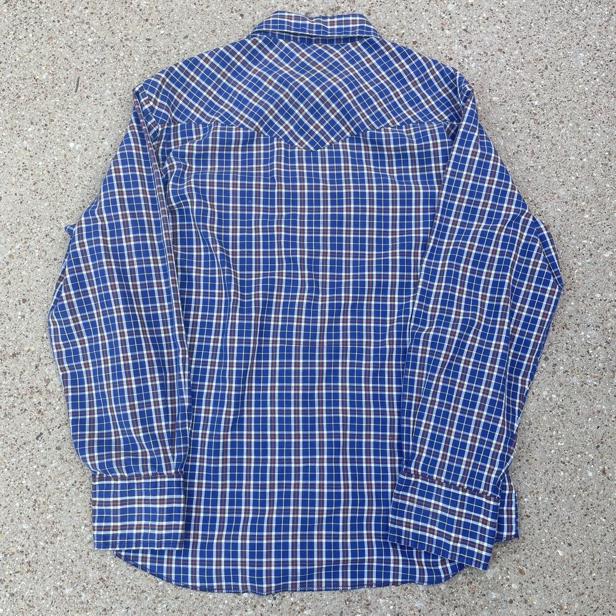 Vintage × Wrangler Vintage Wrangler Western Pearl Snap Plaid Button Up LS Shirt Size US XL / EU 56 / 4 - 3 Thumbnail