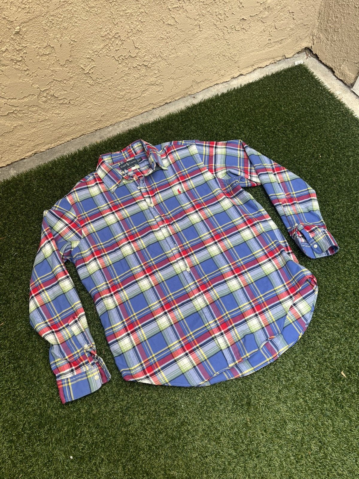 Ralph Lauren × Vintage VTG 90’s Ralph Lauren Plaid Flannel Shirt Size US XL / EU 56 / 4 - 1 Thumbnail