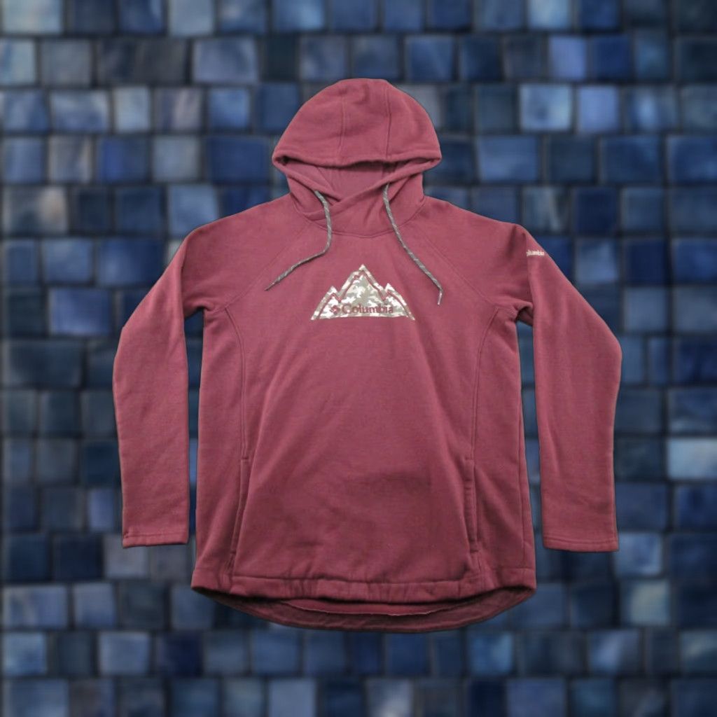 Spell Columbia Hoodie Women Embroidered Mountain Logo Spell Out Red M Size Regular Pullover Logo Activewear Jacket Size M / US 6-8 / IT 42-44 - 1 Thumbnail