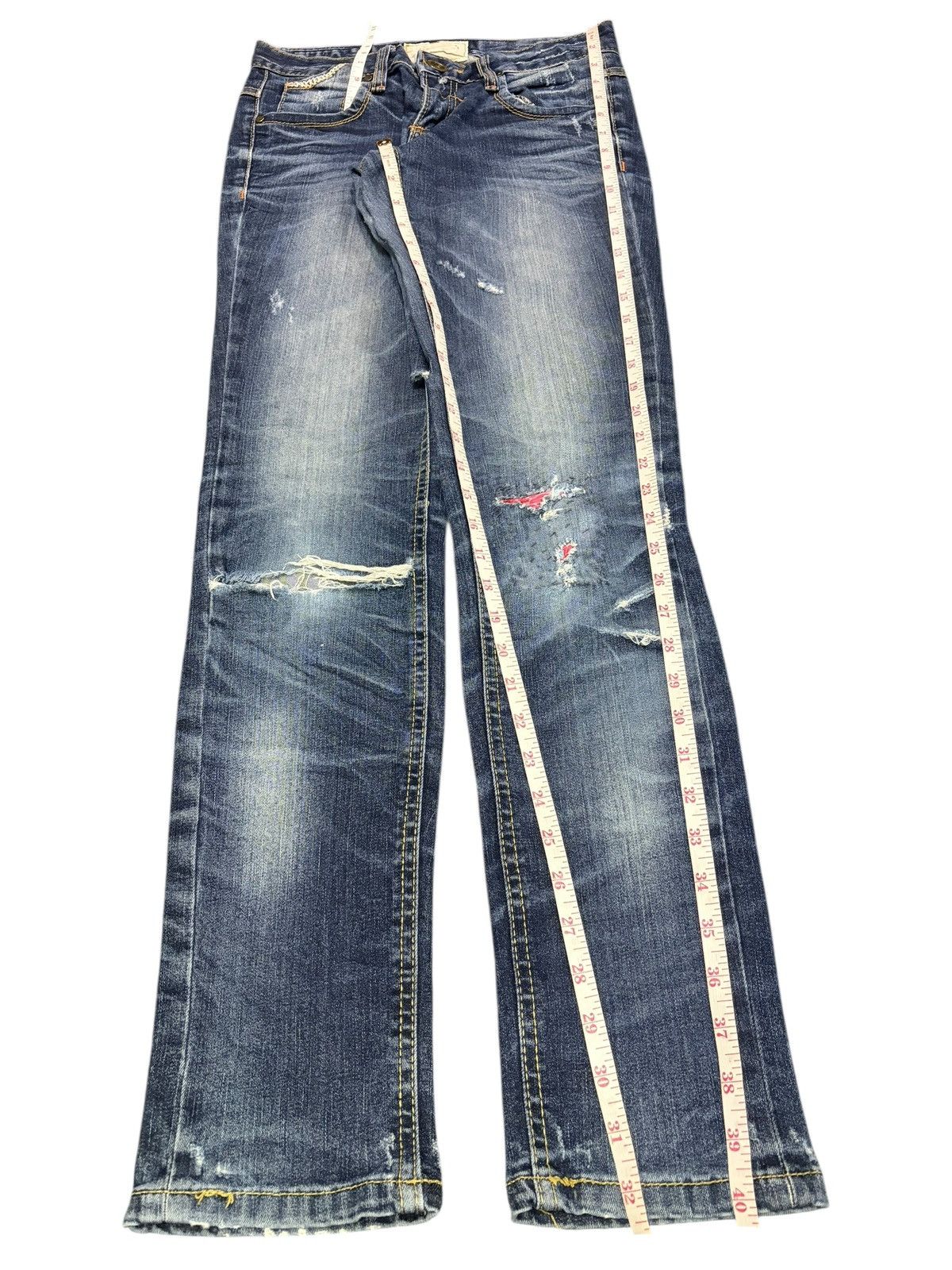 A.P.C. Vintage Y2K Lolita Patches Distressed Jeans Size 28" / US 6 / IT 42 - 7 Thumbnail