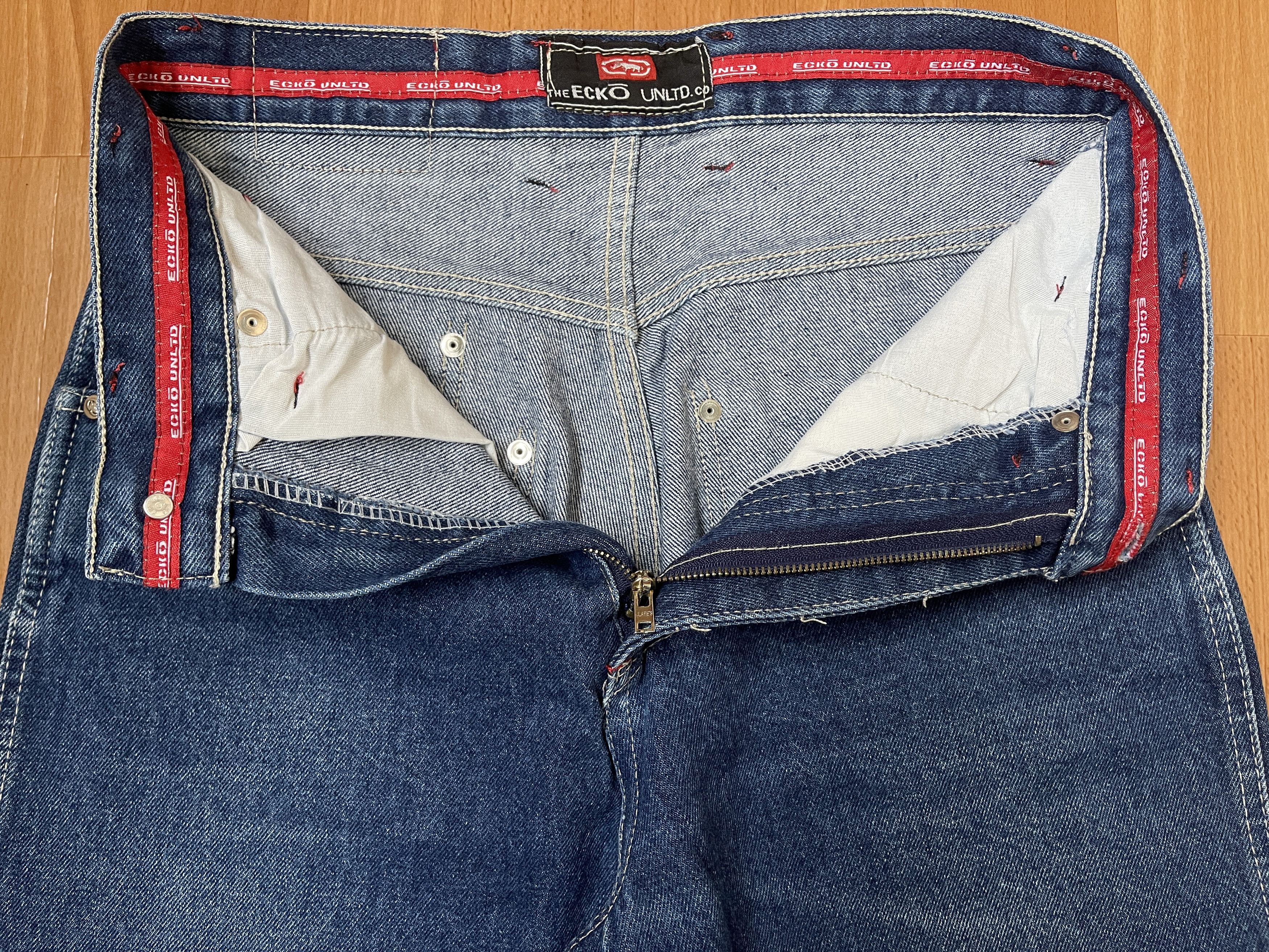 Ecko Unltd. Ecko Unltd jeans, baggy, vintage 90s hip hop skater Y2K W 30 Size US 30 / EU 46 - 15 Thumbnail