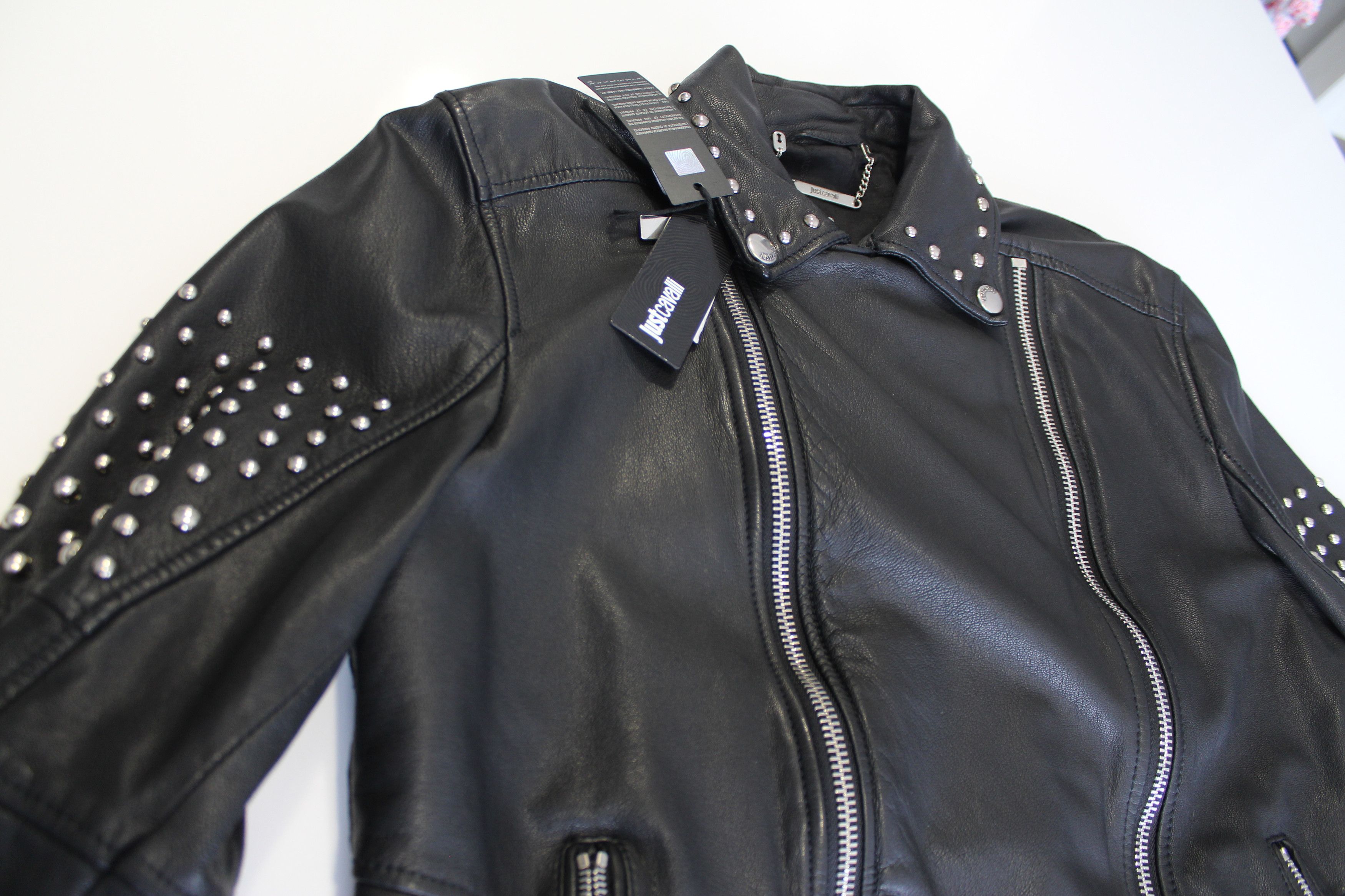 Just Cavalli Just Cavalli Leather Biker Jacket Size US M / EU 48-50 / 2 - 10 Thumbnail