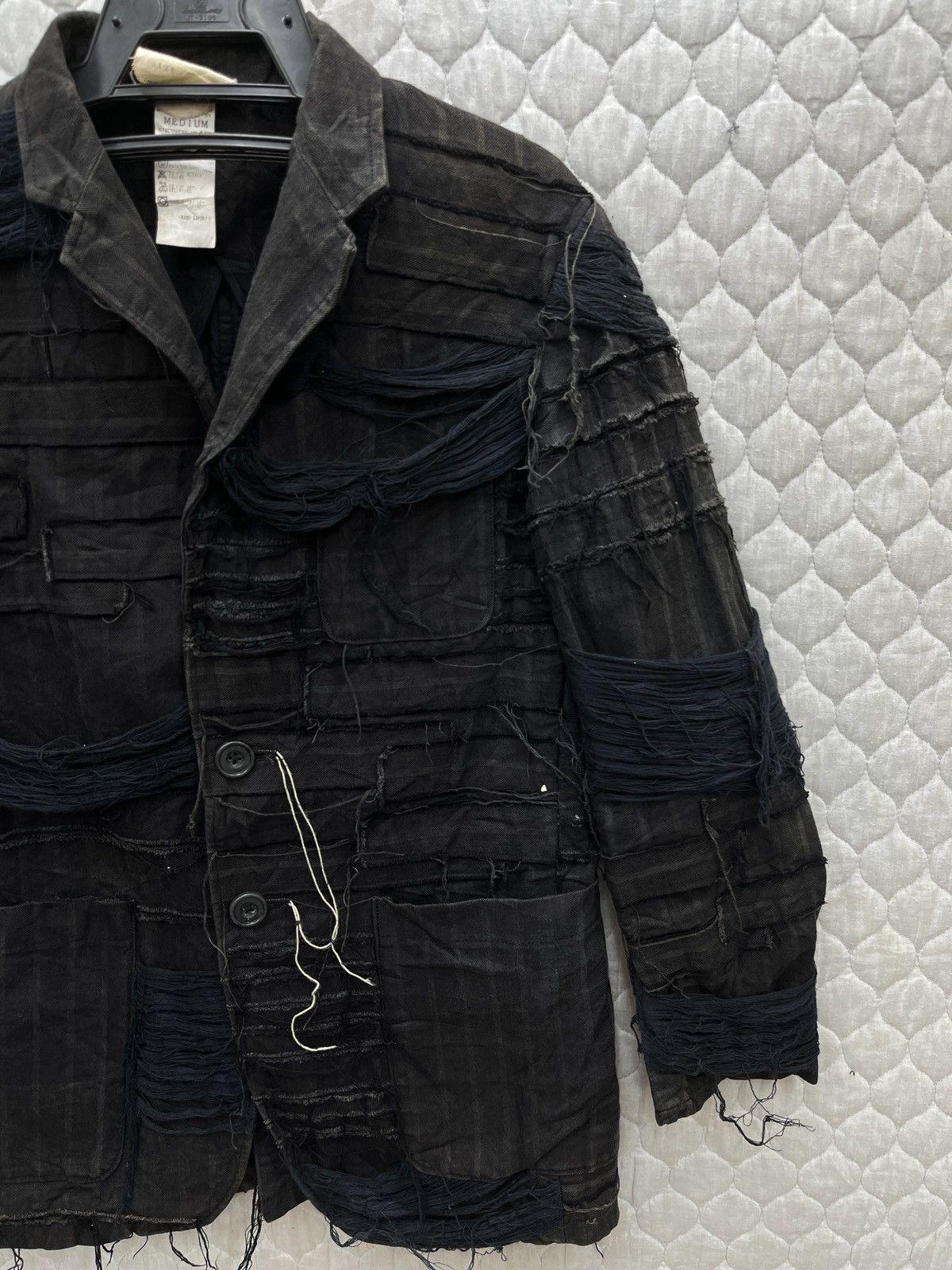 Le Grande Bleu (L.G.B.) 🔥🔥🔥ARCHIVE VINAGE IRISH RAG CLOTH GHOST PUNK JACKET Size US S / EU 44-46 / 1 - 10 Thumbnail