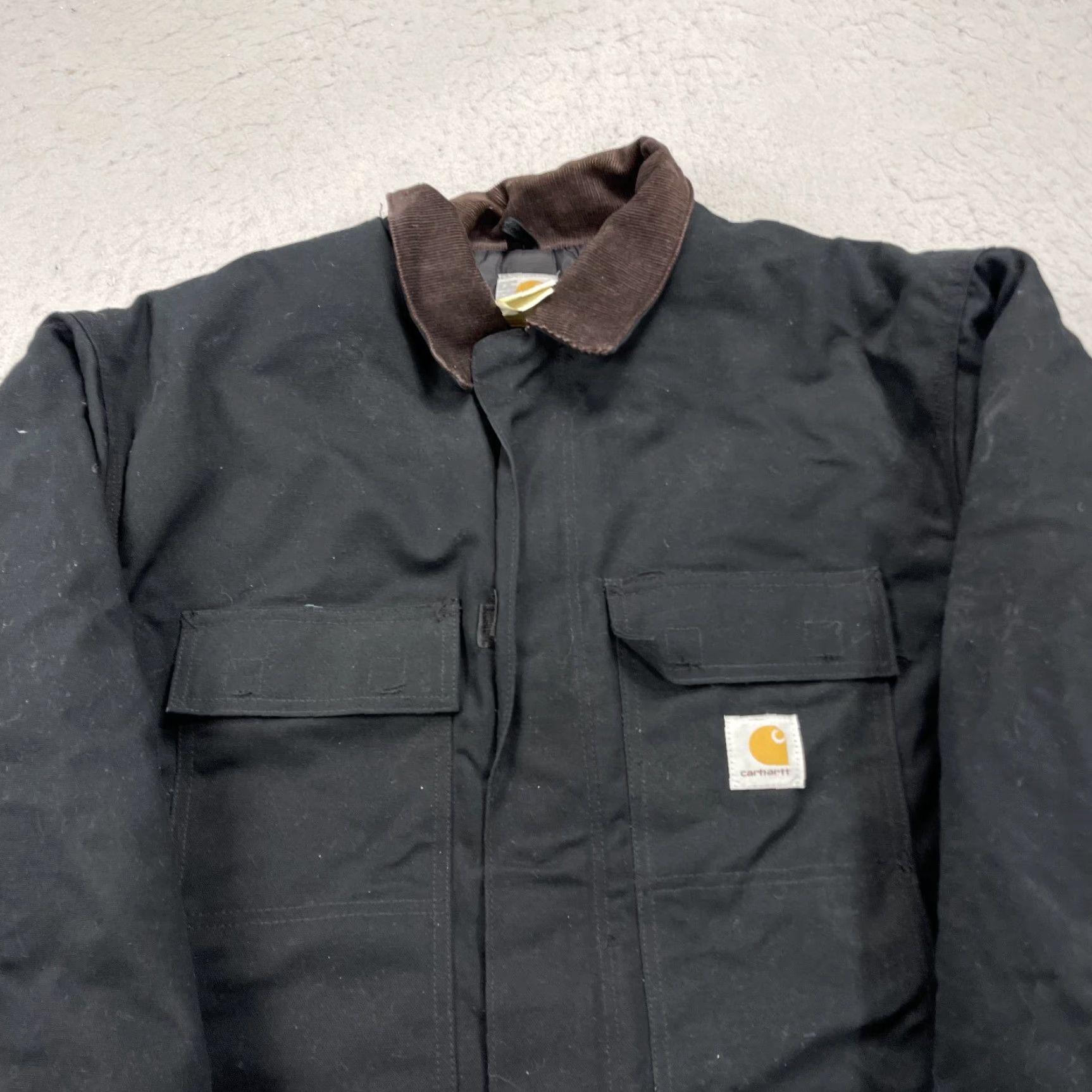 Carhartt VINTAGE Carhartt Jacket Mens 50 Black C03 Duck Traditional Coat Heavyworkwear Quilted Lined Logo USA 1990s Mens Size US M / EU 48-50 / 2 - 2 Thumbnail