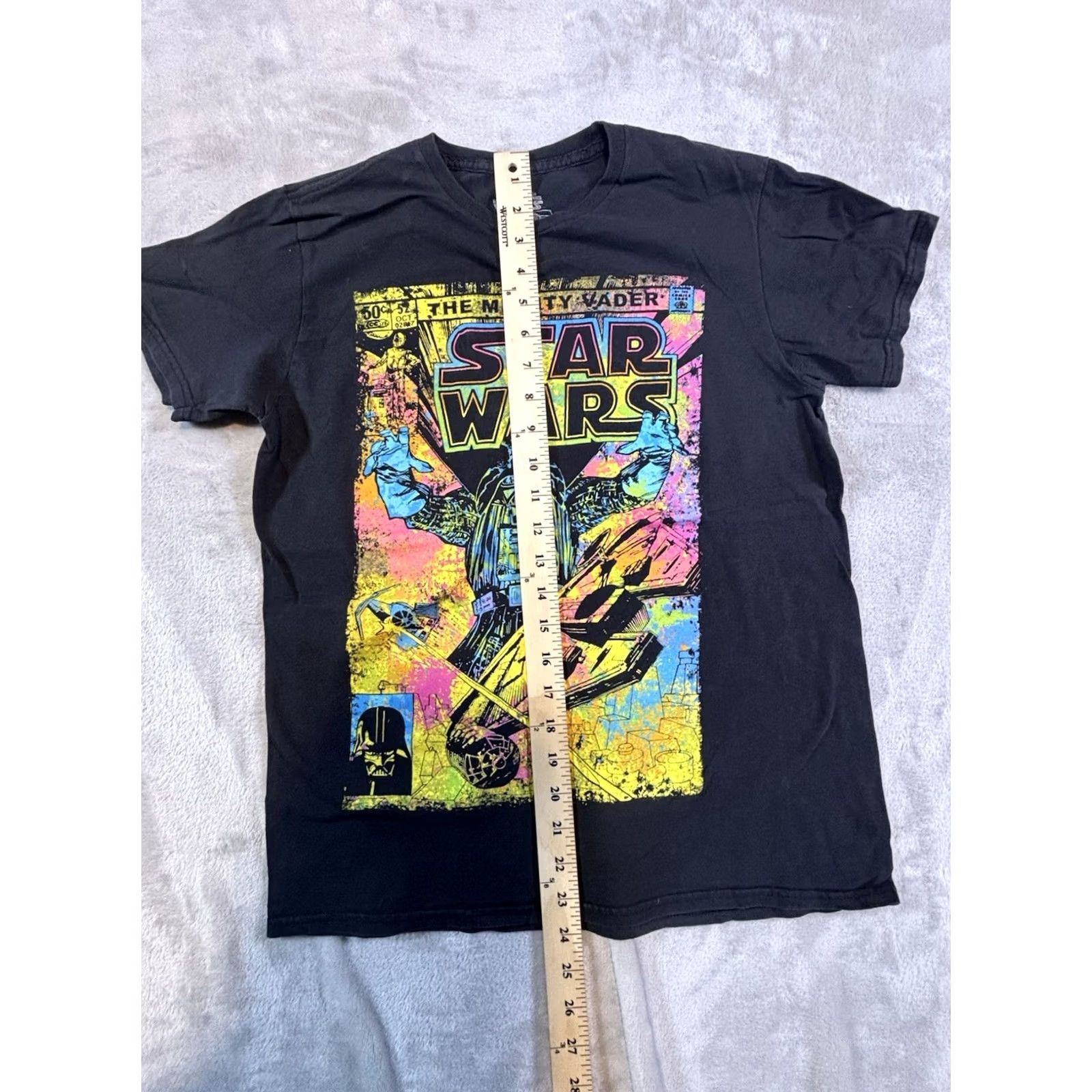 Star Wars VINTAGE? NO — Star Wars Unisex Short Sleeve T-Shirt Graphic Tee Darth Vader Black Cotton Old School? No Size US M / EU 48-50 / 2 - 5 Thumbnail