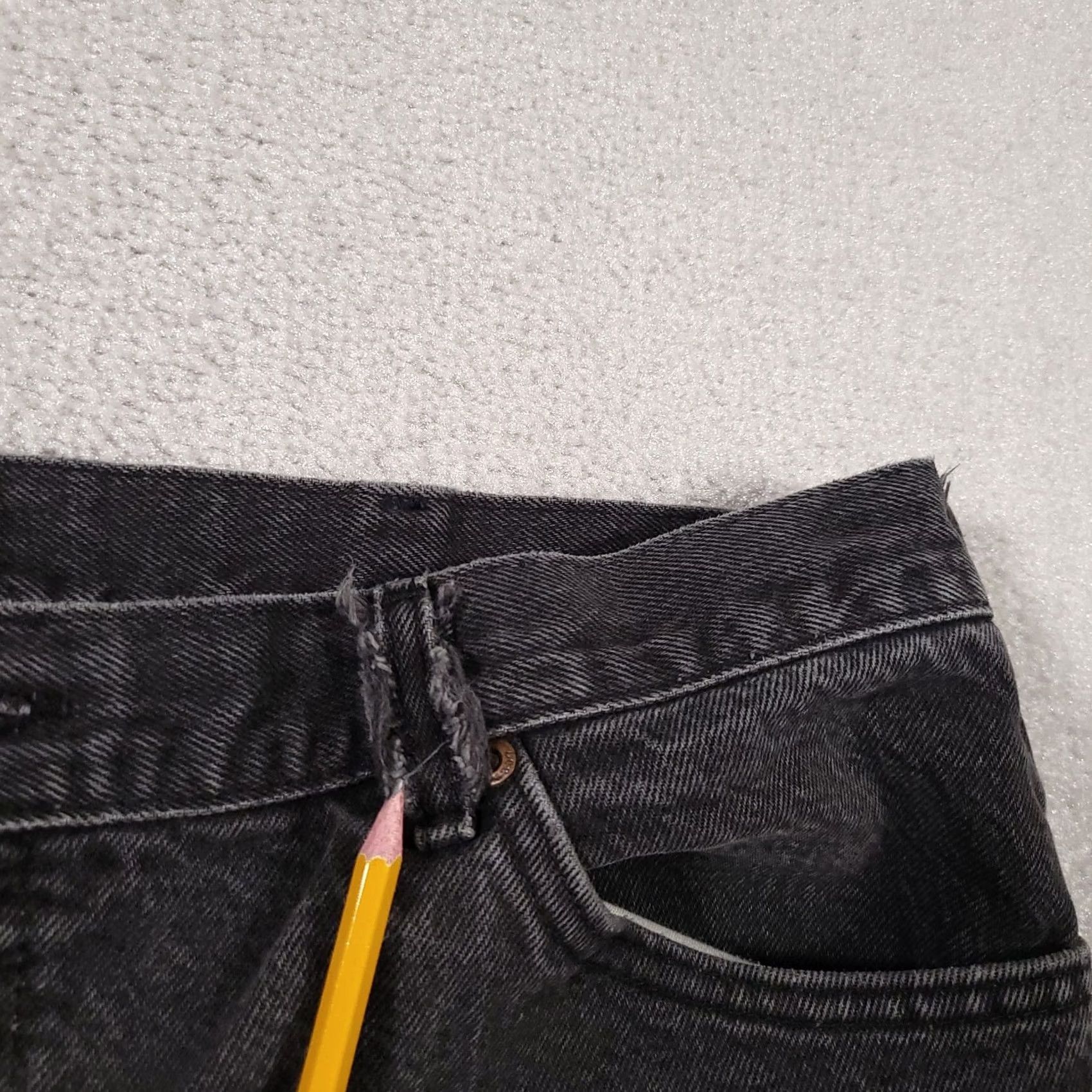 Lee VINTAGE Lee Jeans Mens 40x30 Black Denim Straight Mid Rise Made in USA Size US 40 / EU 56 - 7 Thumbnail