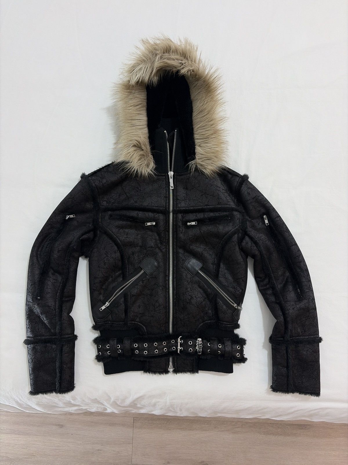 Racer Worldwide Racer Worldwide Black Sheepskin Jacket | Grailed