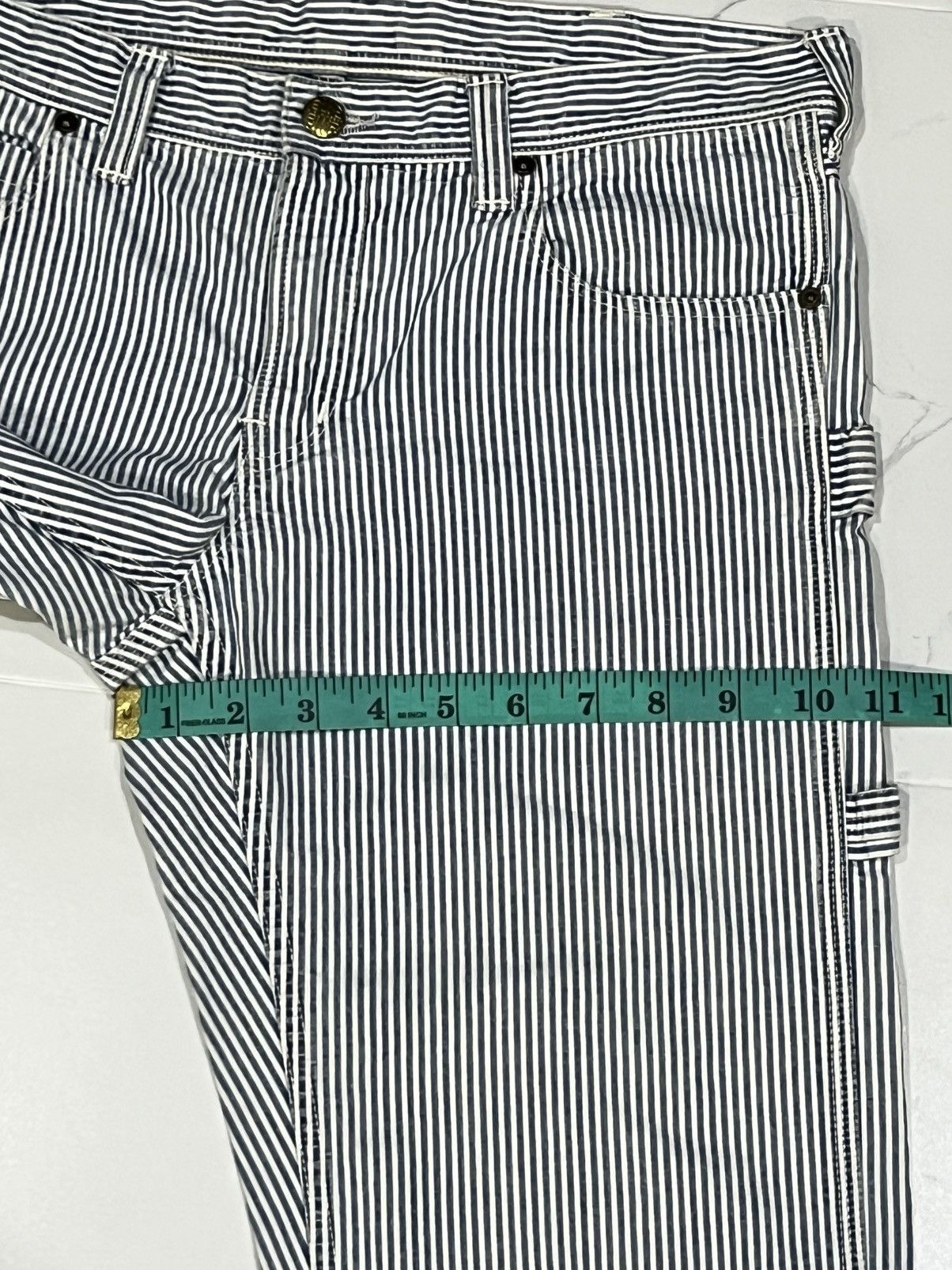 Blue Blue Japan Vintage Blue Blue Japan Hickory Striped Slim Work Pants Size US 31 - 22 Thumbnail