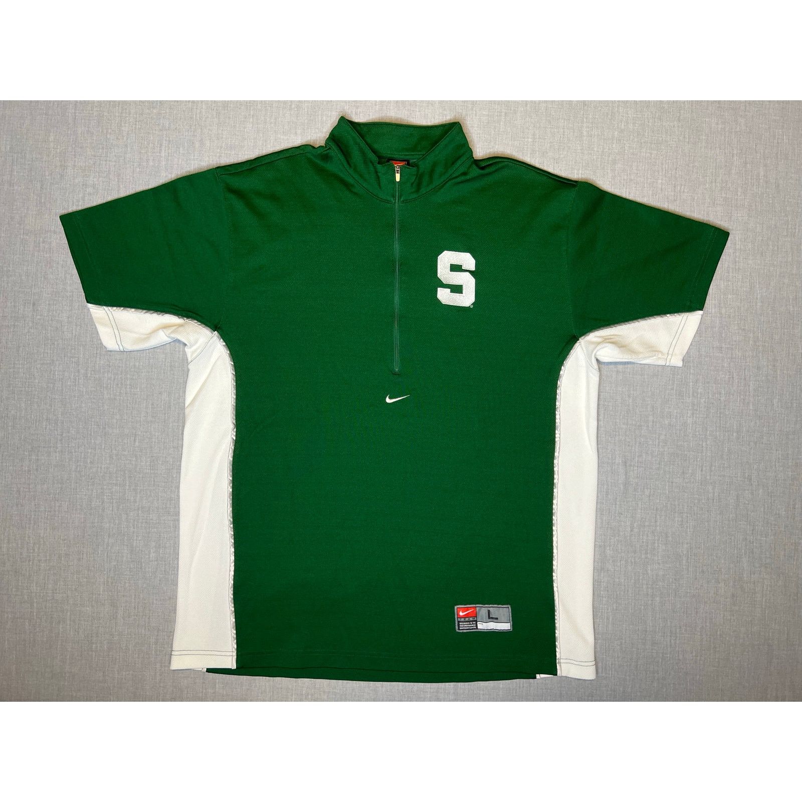 Nike × Vintage Vintage Nike Team Michigan State Quarter Zip Shirt Large Size US L / EU 52-54 / 3 - 1 Thumbnail