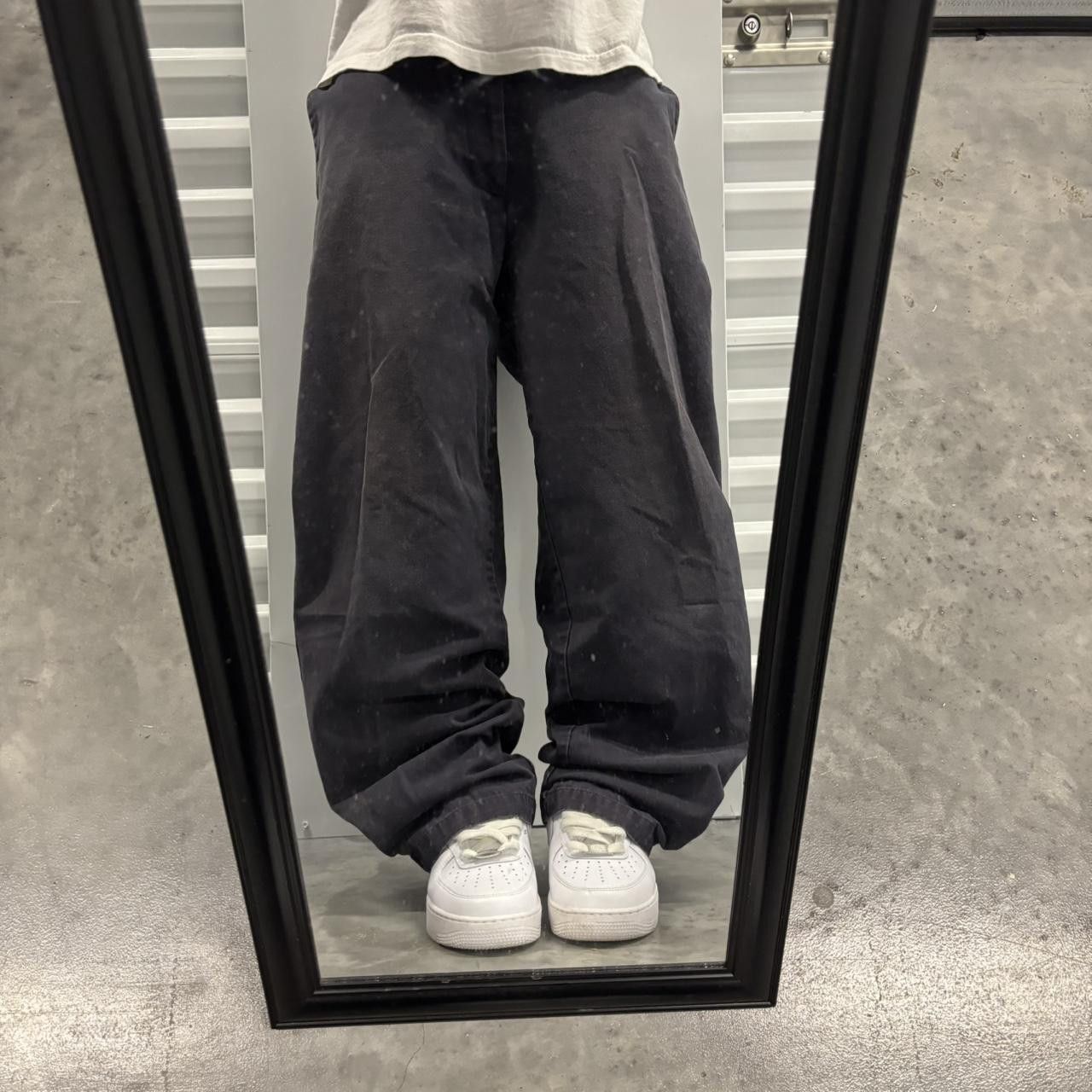 Japanese Brand × Vintage Crazy Vintage Y2K/2000s Baggy Faded Black Essential Casual Pants! Size US 34 / EU 50 - 1 Thumbnail