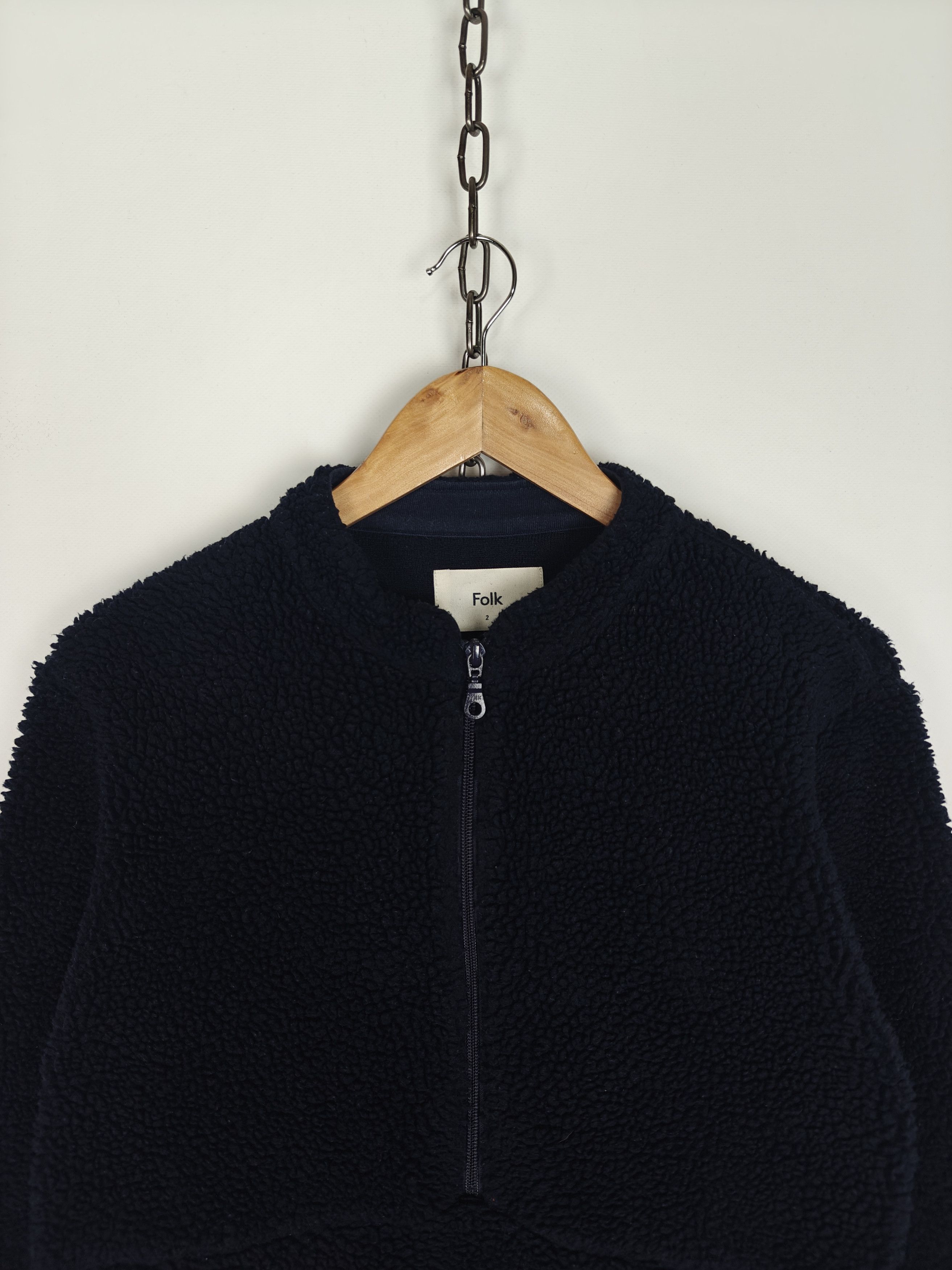 Folk Folk Fleece Jacket Half Zip Pullover Sherpa Blue size 2 (S) Size US S / EU 44-46 / 1 - 2 Thumbnail