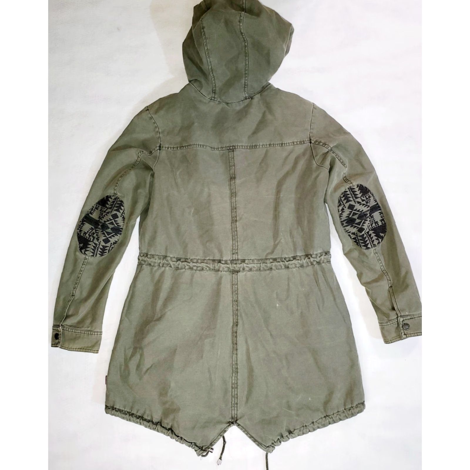 Levi's VINTAGE Levi's Womens Jacket Lined Quilted Full Zip Hooded Twill Drawstring Waist Sz Med Green Size M / US 6-8 / IT 42-44 - 4 Thumbnail