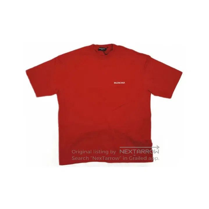 Balenciaga Balenciaga SS22 Logo Print Red Short Sleeve T-Shirt. Size US M / EU 48-50 / 2 - 2 Thumbnail