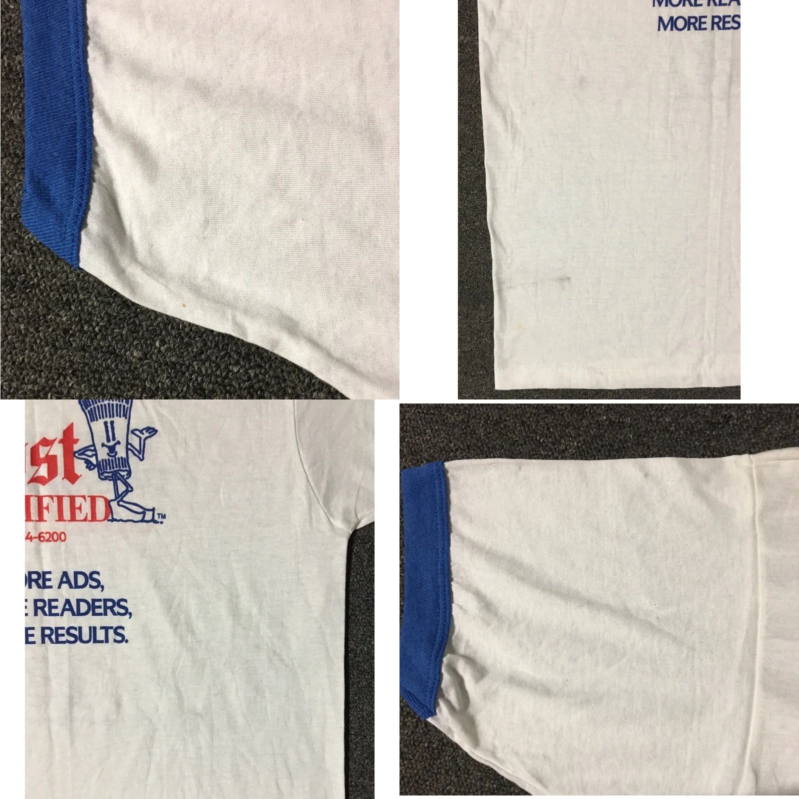 Vintage VINTAGE How I Got This Shirt Is Classified Faded Shirt M Funny Saying Grunge 80s 90s T-Shirt White Mens Short Sleeve Single Stitch USA Graphic Tee Size US M / EU 48-50 / 2 - 8 Thumbnail