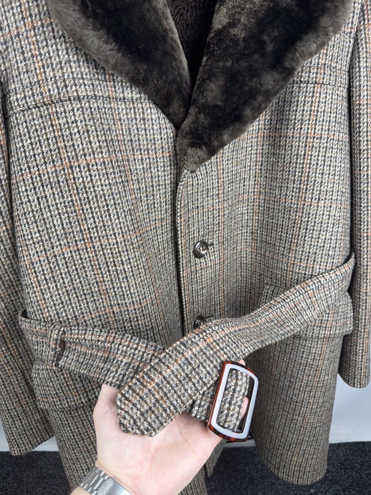 Vintage Vintage Shearling Wool Coat Borg Lined Heavy Winter Size US L / EU 52-54 / 3 - 6 Thumbnail