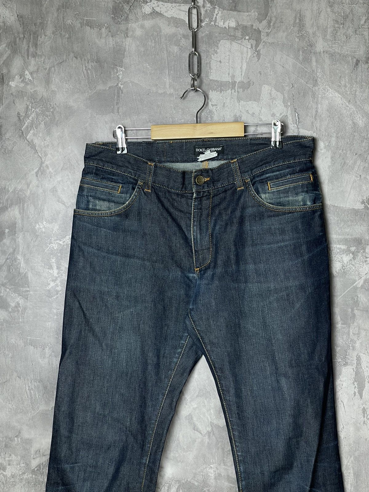 Dolce & Gabbana × Vintage Dolce & Gabbana tear Vintage Pants Denim Italia Leather Logo Size US 31 - 2 Thumbnail