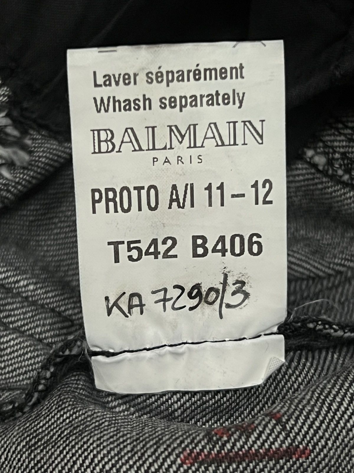Balmain Balmain FW11 „Sakata“ Biker Denim (Prototype/Sample) Size US 30 / EU 46 - 9 Thumbnail