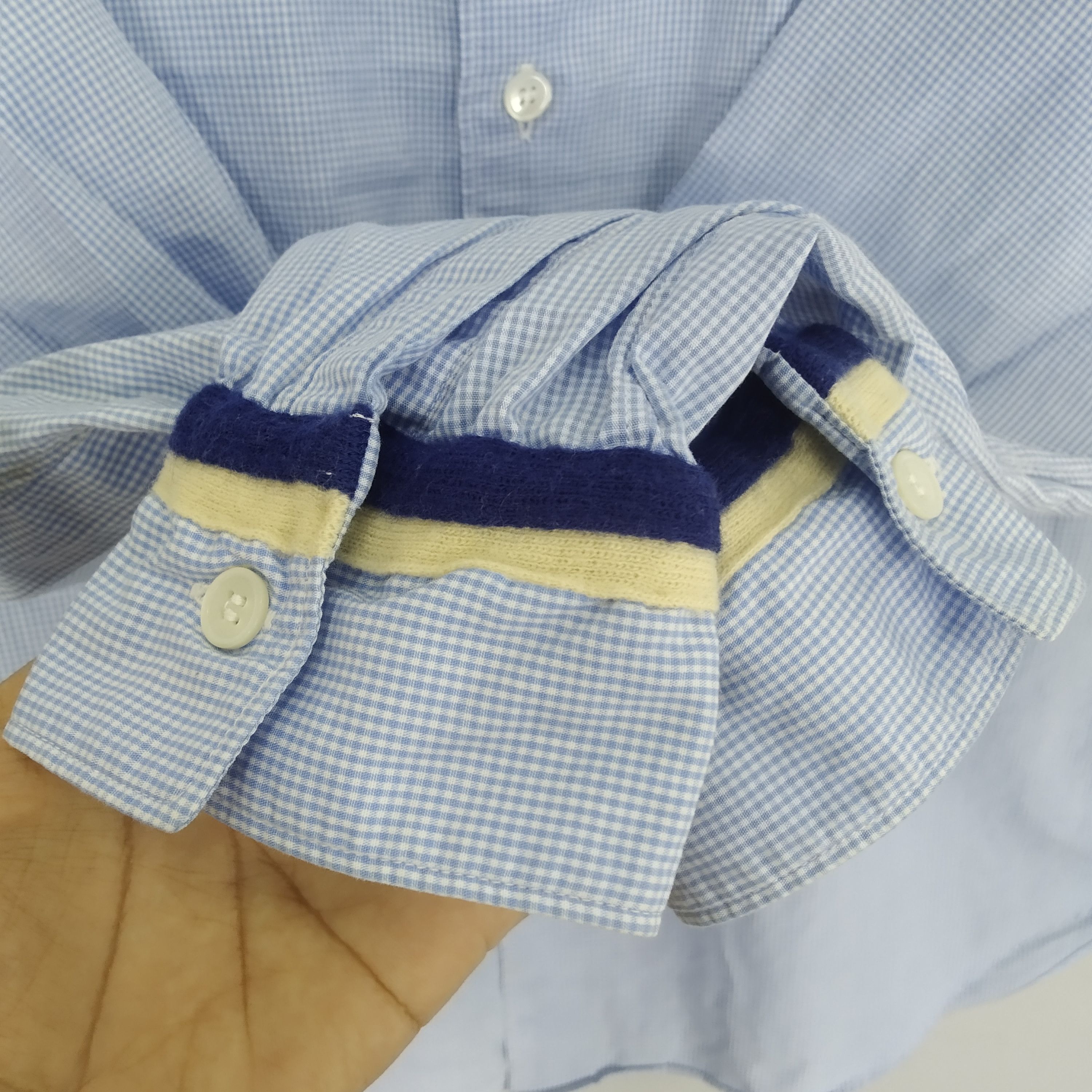 Comme des Garcons × Comme des Garcons Homme × Japanese Brand Vintage Comme des Garcons Homme Plaid Blue Oxford Shirt Size US M / EU 48-50 / 2 - 7 Thumbnail