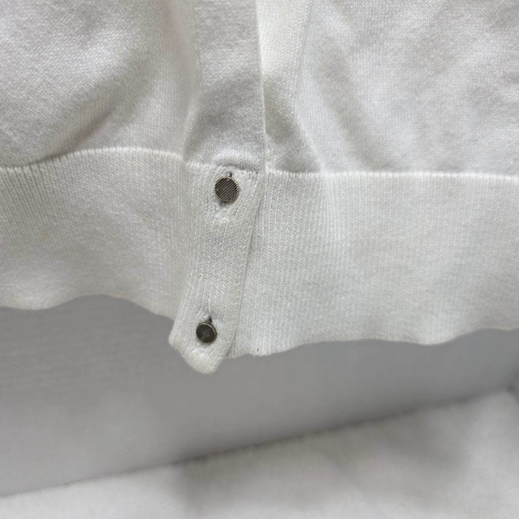 The Unbranded Brand Women's Ann Taylor LOFT White Cardigan Sweater L Size L / US 10 / IT 46 - 2 Thumbnail