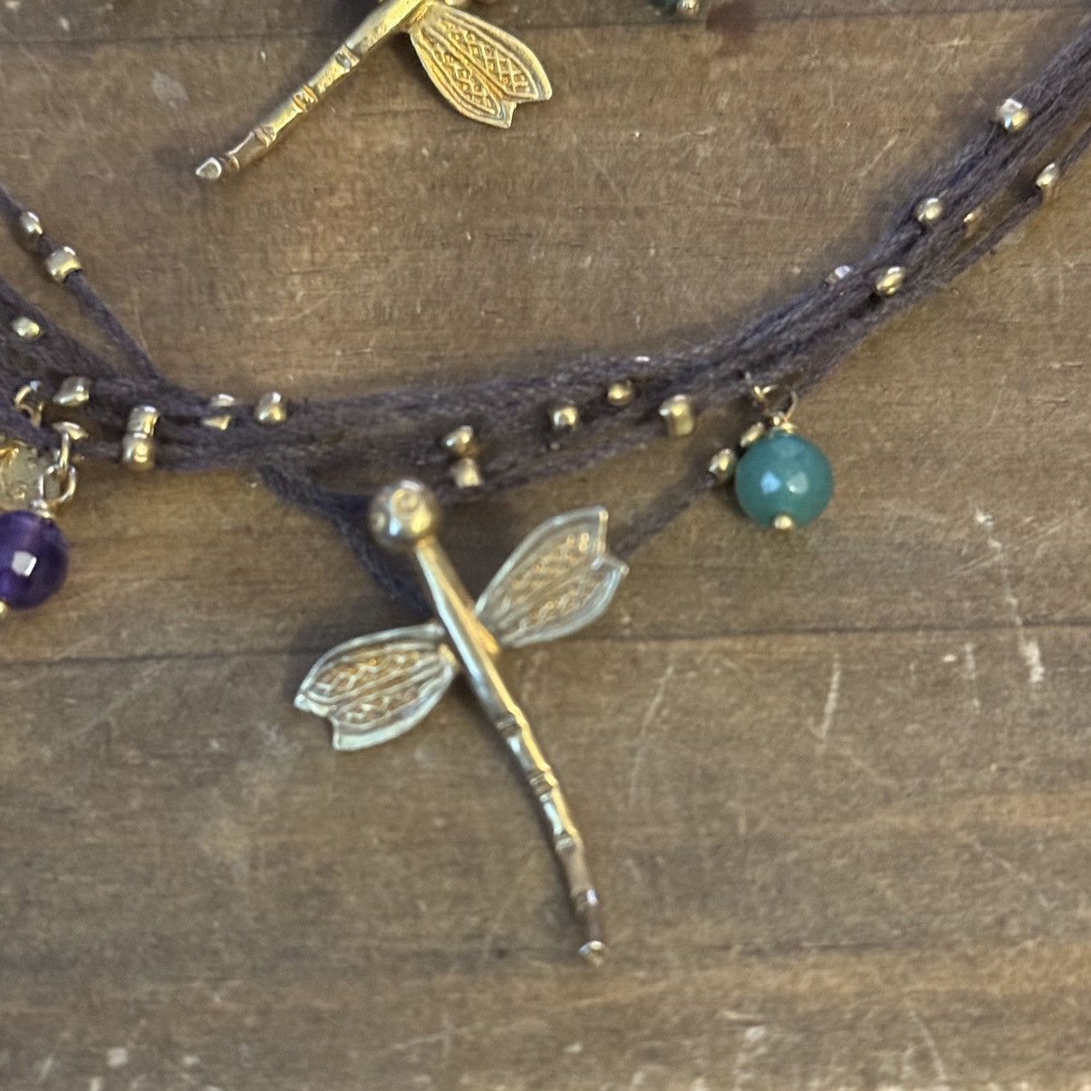 Other Multi cord bead dangles and dragonfly necklace/bracelet set Size ONE SIZE - 4 Thumbnail