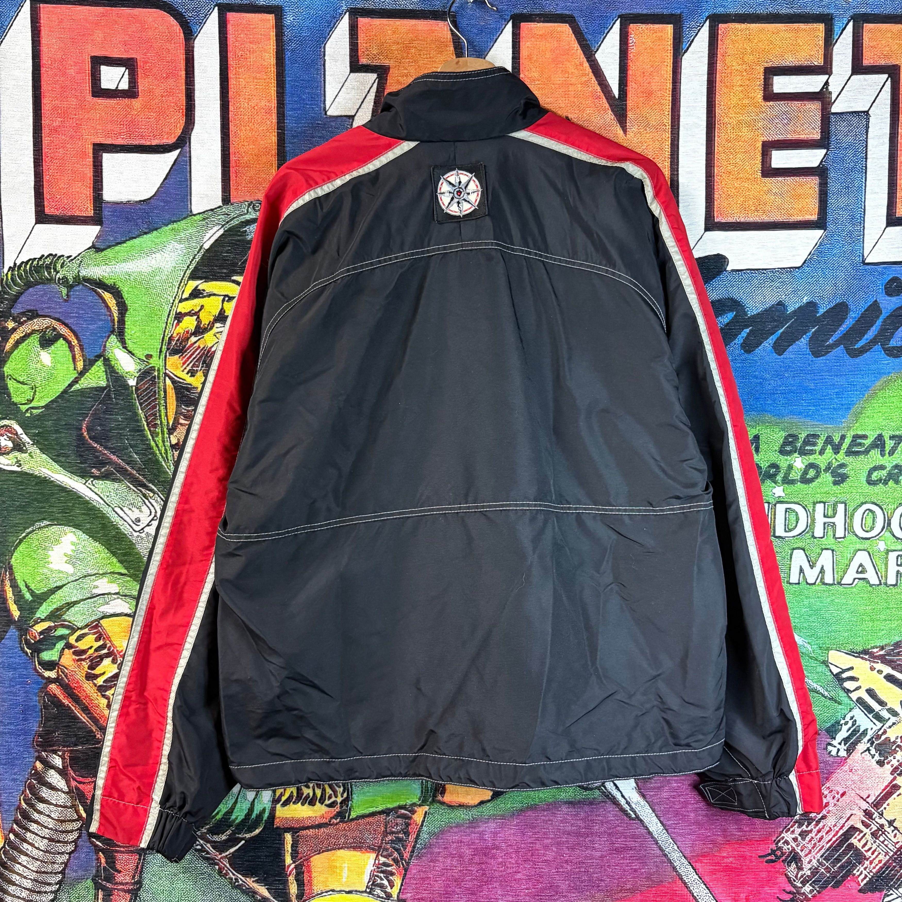 Marlboro Vintage Marlboro Unlimited Gear Black Red Nylon Windbreaker Size US XL / EU 56 / 4 - 1 Thumbnail