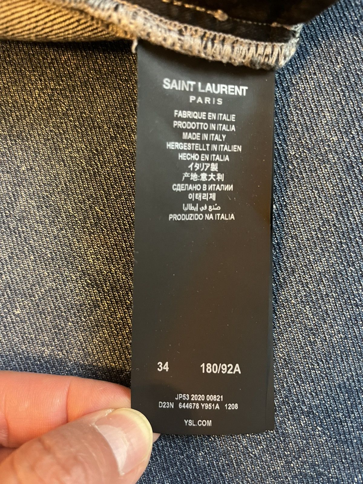 Saint Laurent Paris Saint Laurent Paris, Carrot Denim Pants in gray, D-26 34 Size US 34 / EU 50 - 6 Thumbnail