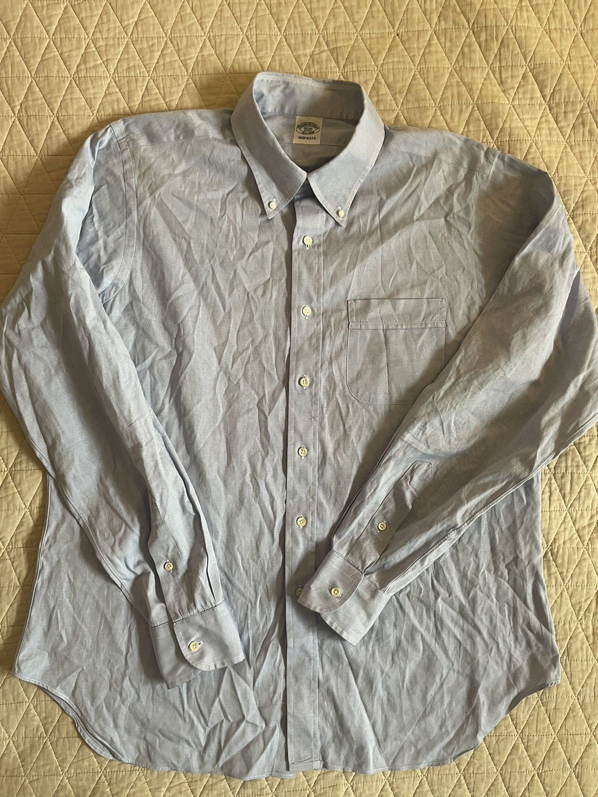 Brooks Brothers Button Down Pinpoint Oxford Shirt Size US XL / EU 56 / 4 - 2 Thumbnail