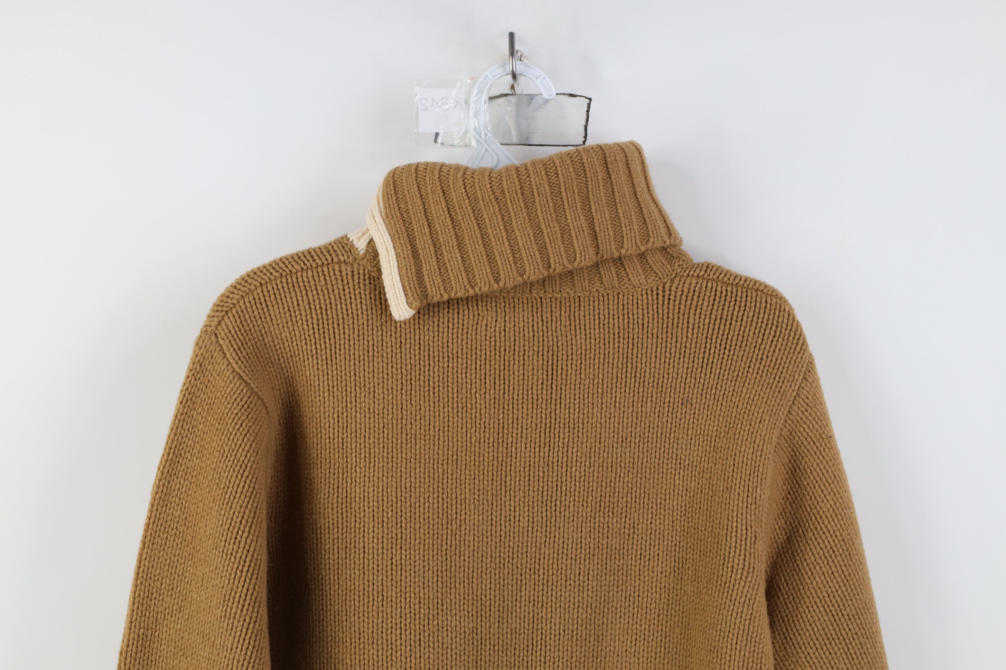 DKNY Vintage 90s Y2K DKNY Cropped Lambswool Turtleneck Sweater Size L / US 10 / IT 46 - 11 Thumbnail
