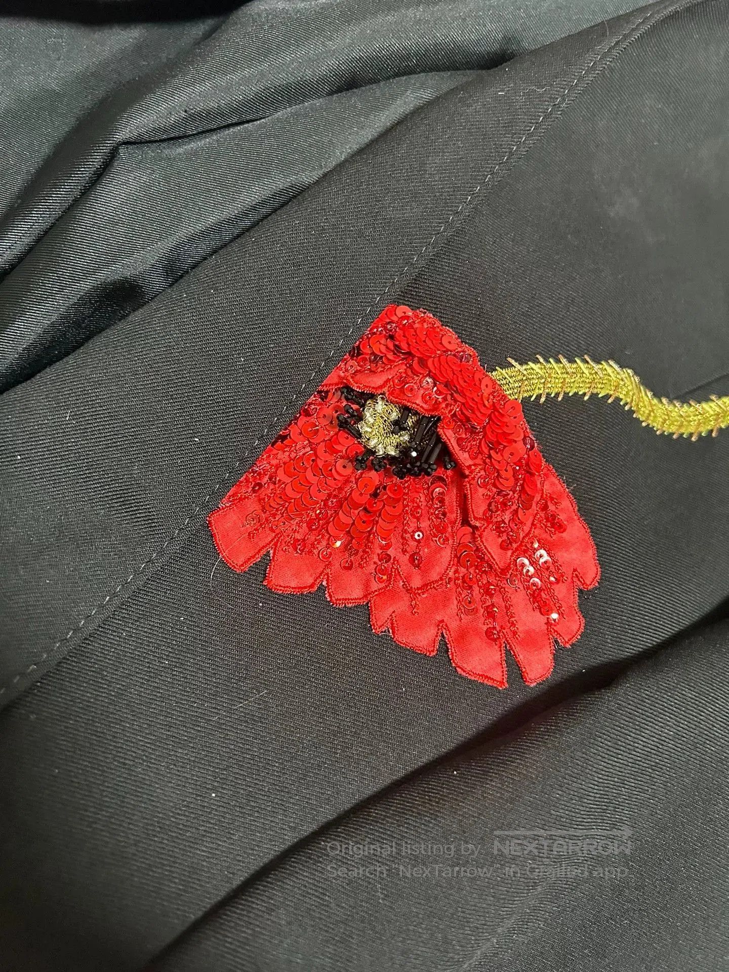 Saint Laurent Paris Saint Laurent Poppy Flower Blazer. Size US XS / EU 42 / 0 - 4 Thumbnail