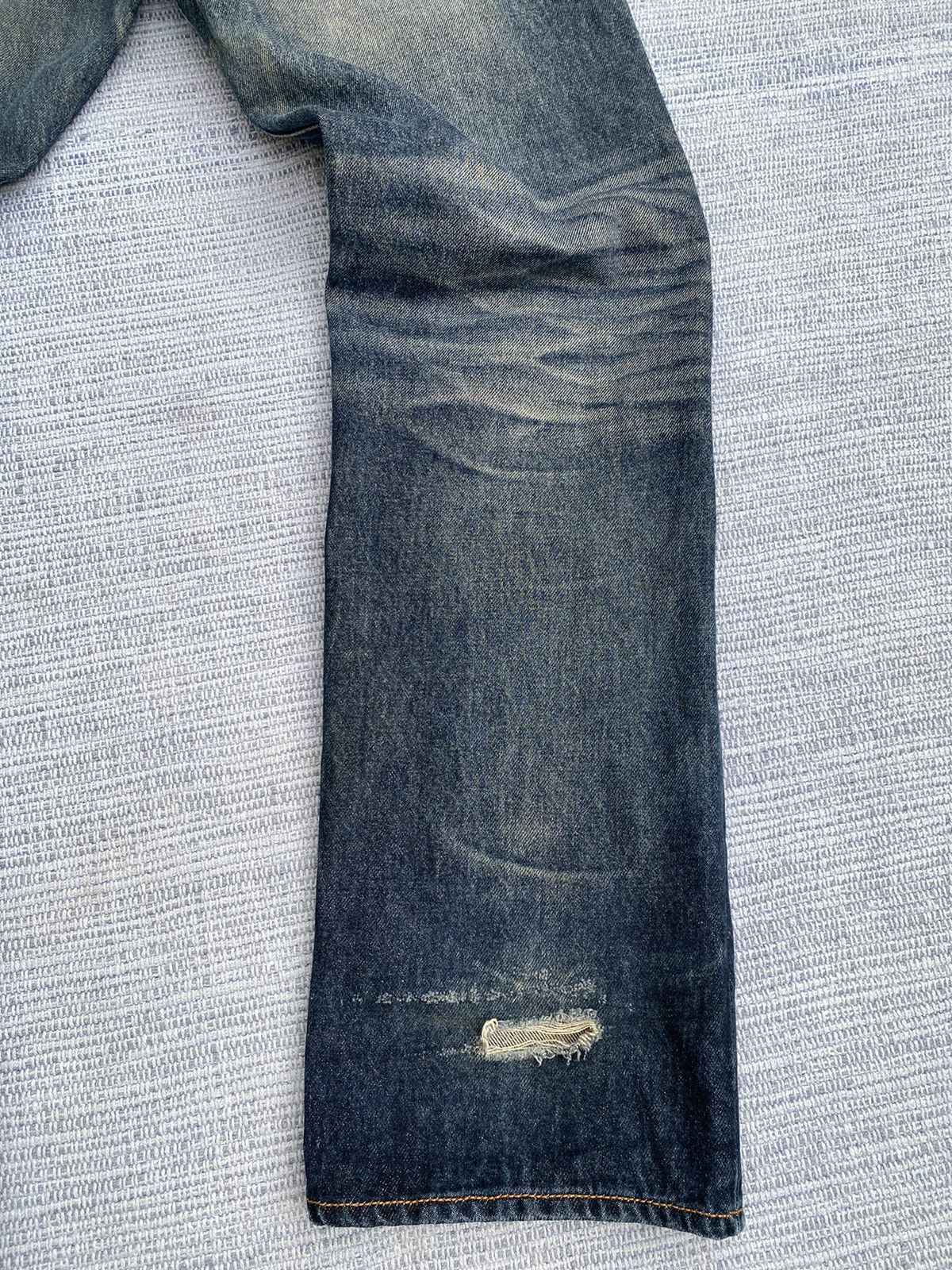 Japanese Brand GU jeans worned denim Size US 31 - 10 Thumbnail