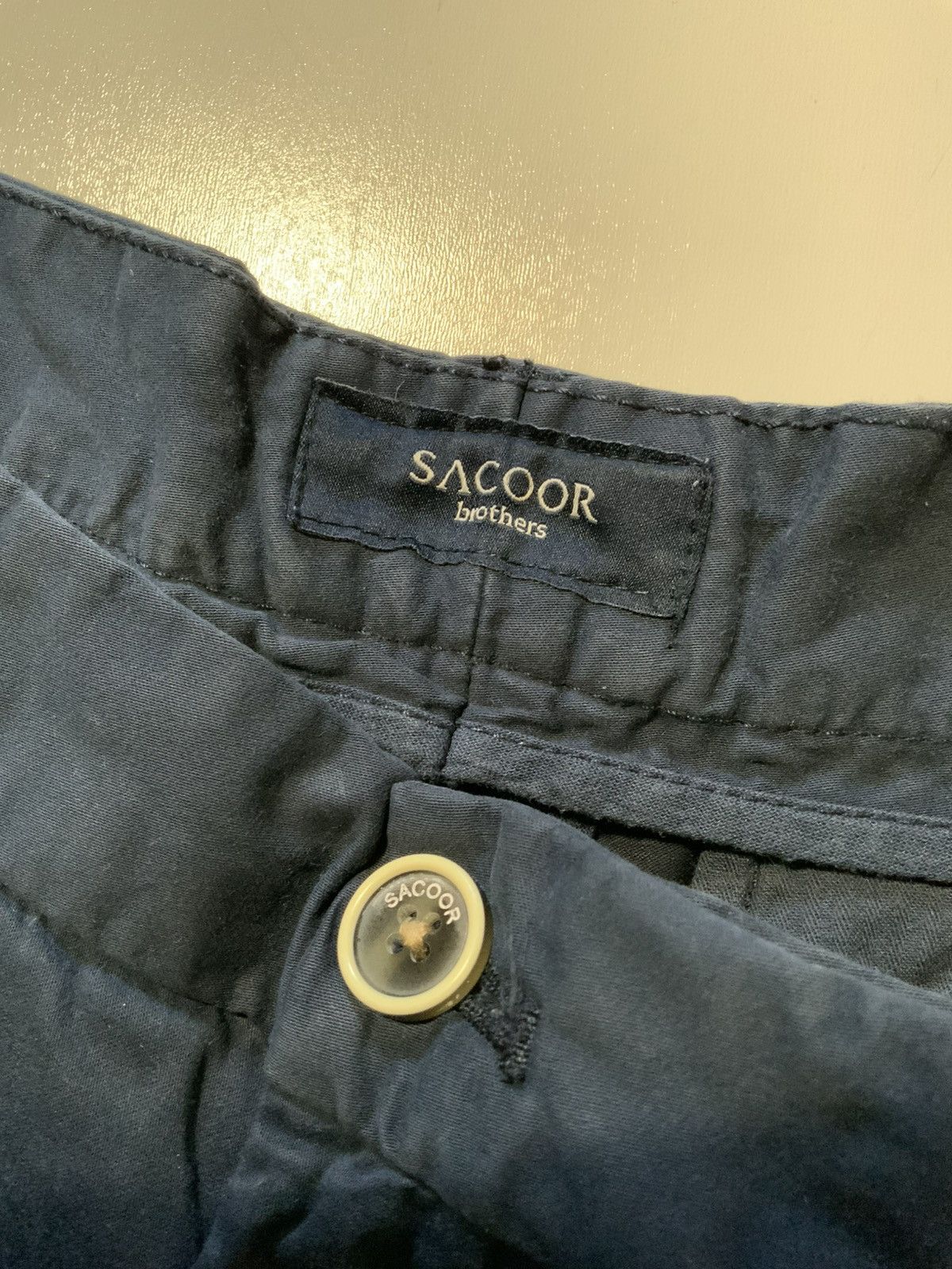 Designer Sacoor Brothers Garment Dyed Bermuda Chino Slim Fit Shorts Size US 32 / EU 48 - 8 Thumbnail